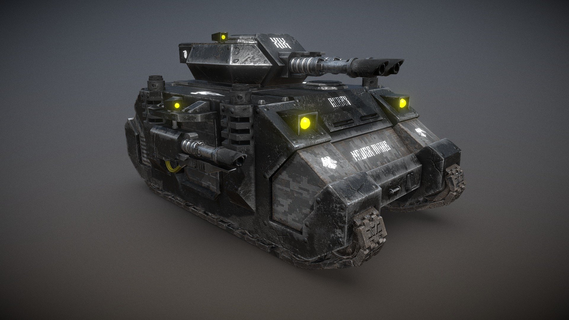 Battle Tank Predator Raven Guard Warhammer 40K 3d model