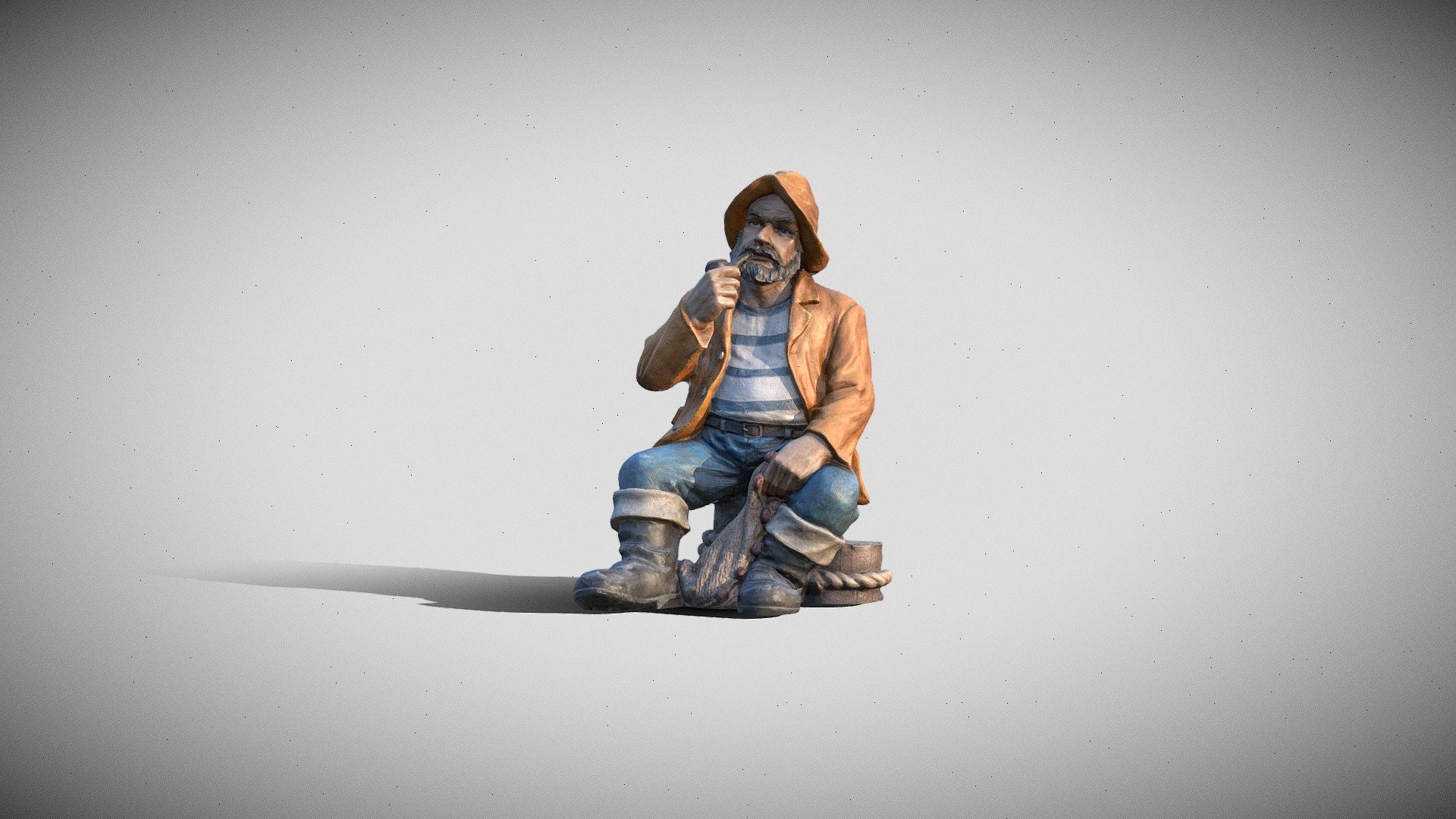 Old fisherman 3d scan 3d model