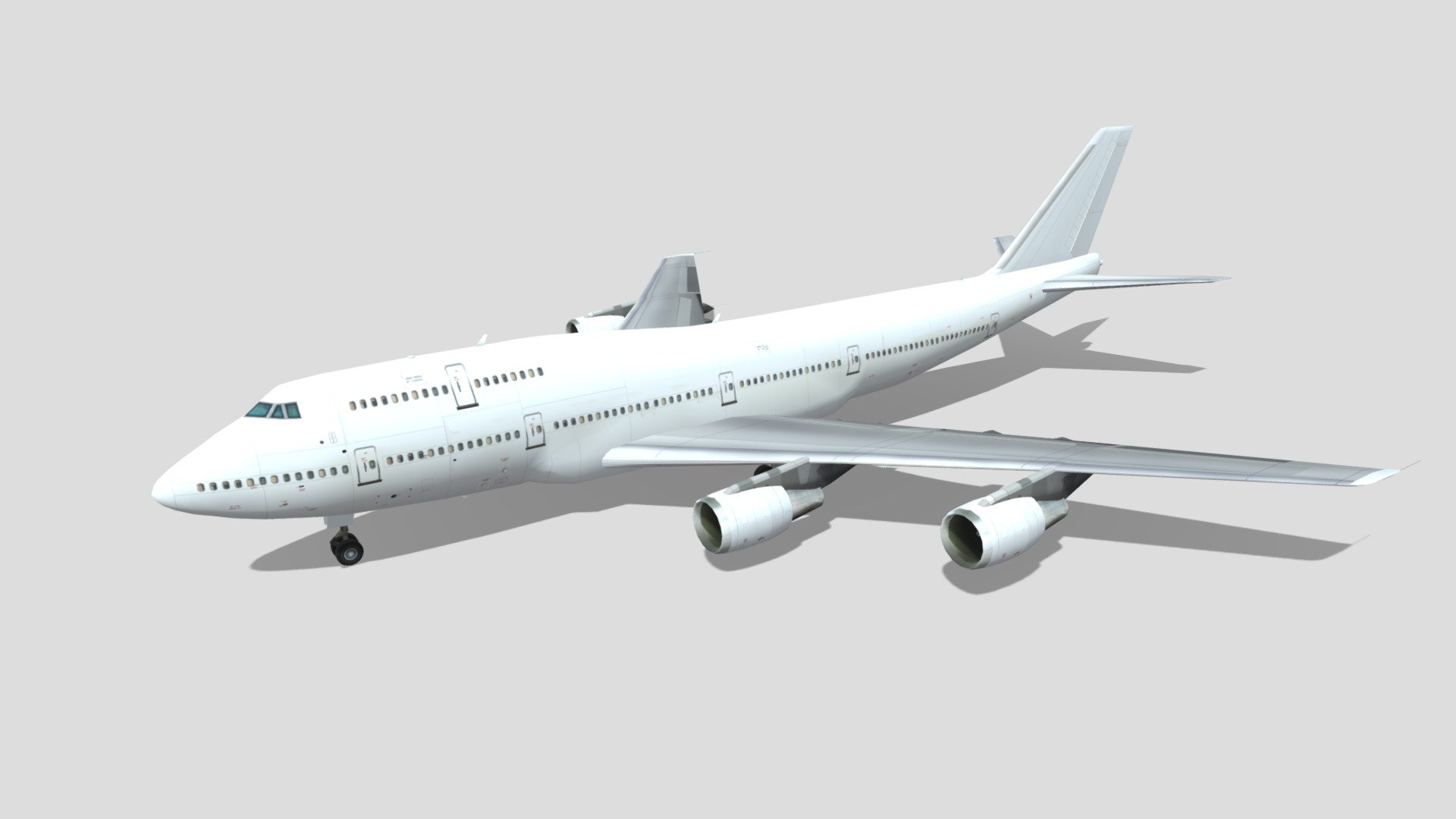 Boeing 747-200SUD Lowpoly Static blank 3d model