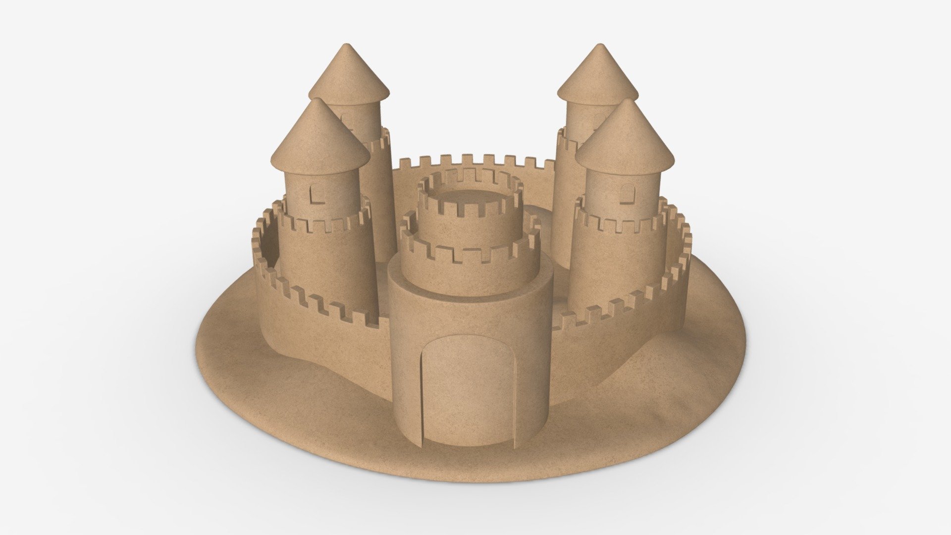 Sand castle 04 3d model