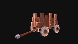 stylized wagon_fully hand painted texture