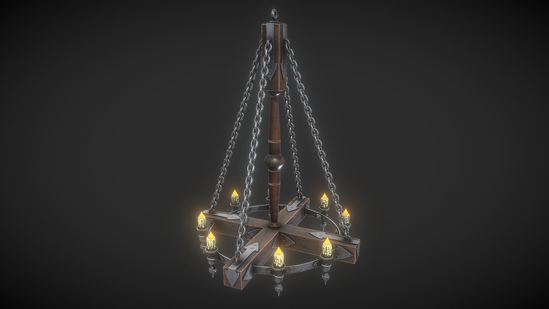 Forged chandelier 1 3d model