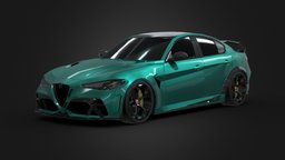 Alfa Romeo Giulia GTAm (low-poly)