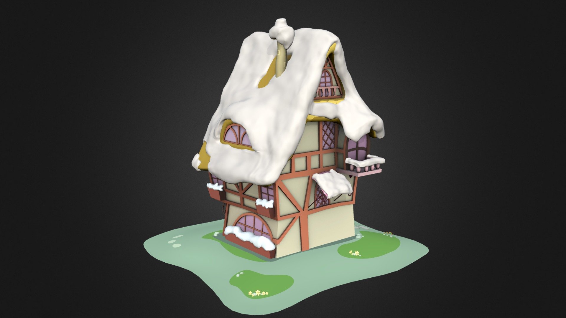 Ponyville Building Snow "Ogb_1" 3d model