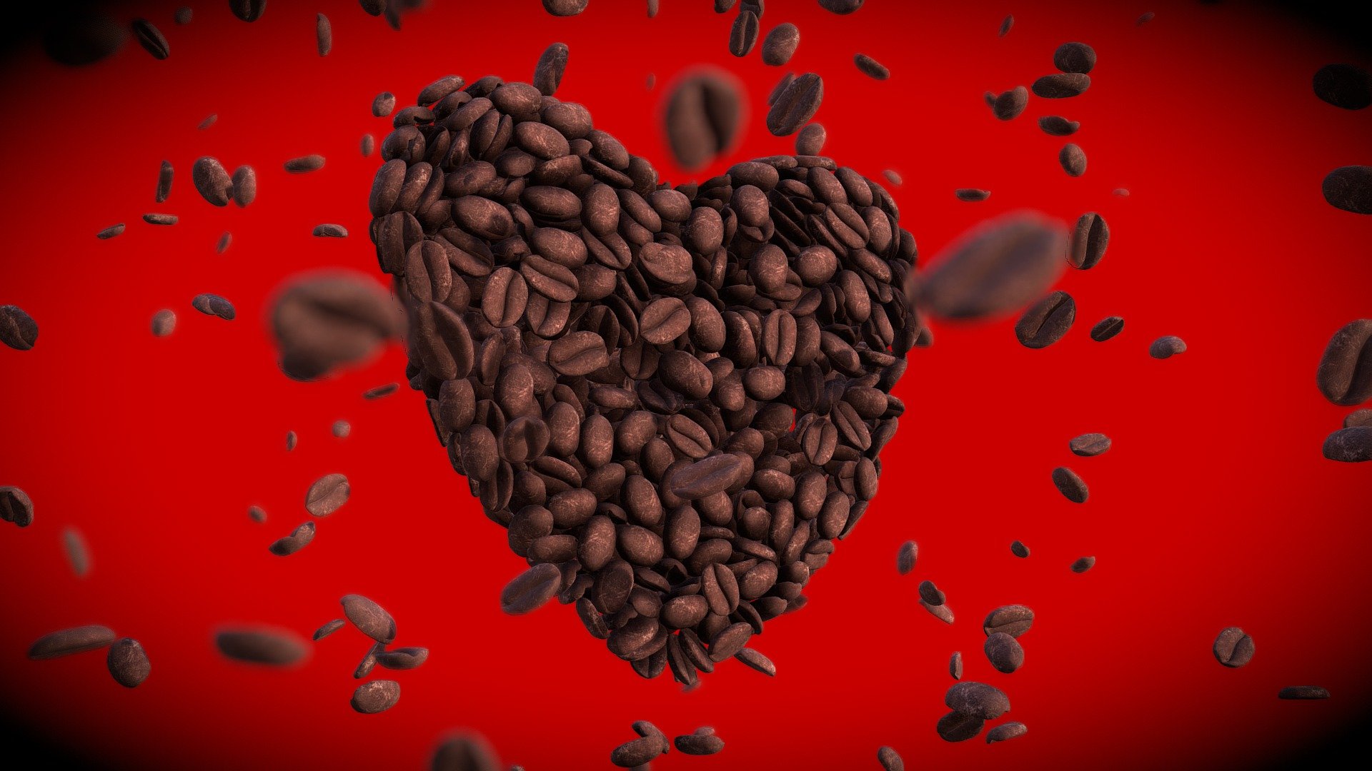 Coffee Bean Heart (#SketchfabWeeklyChallenge) 3d model