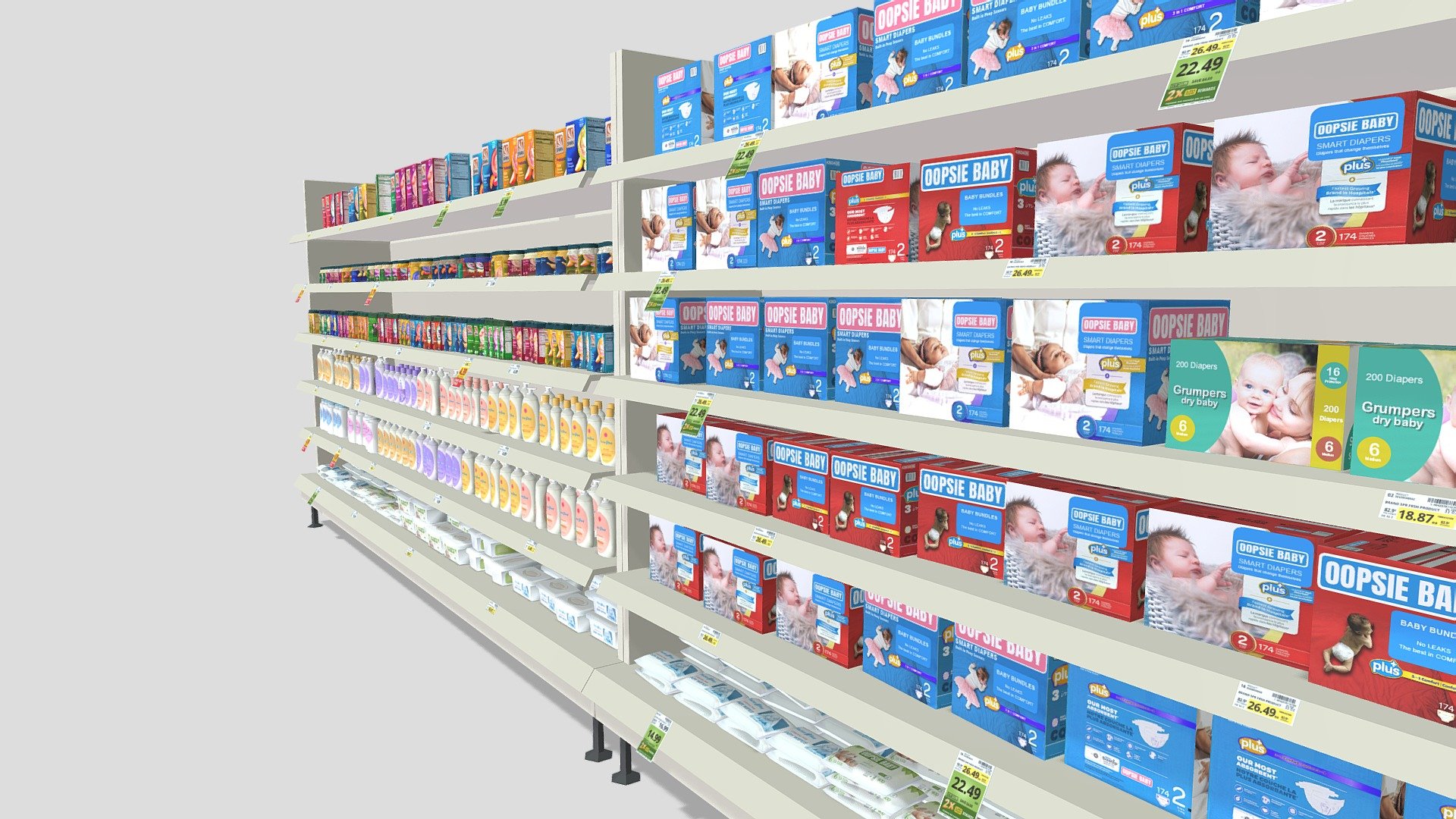 Baby Care Aisle 3d model