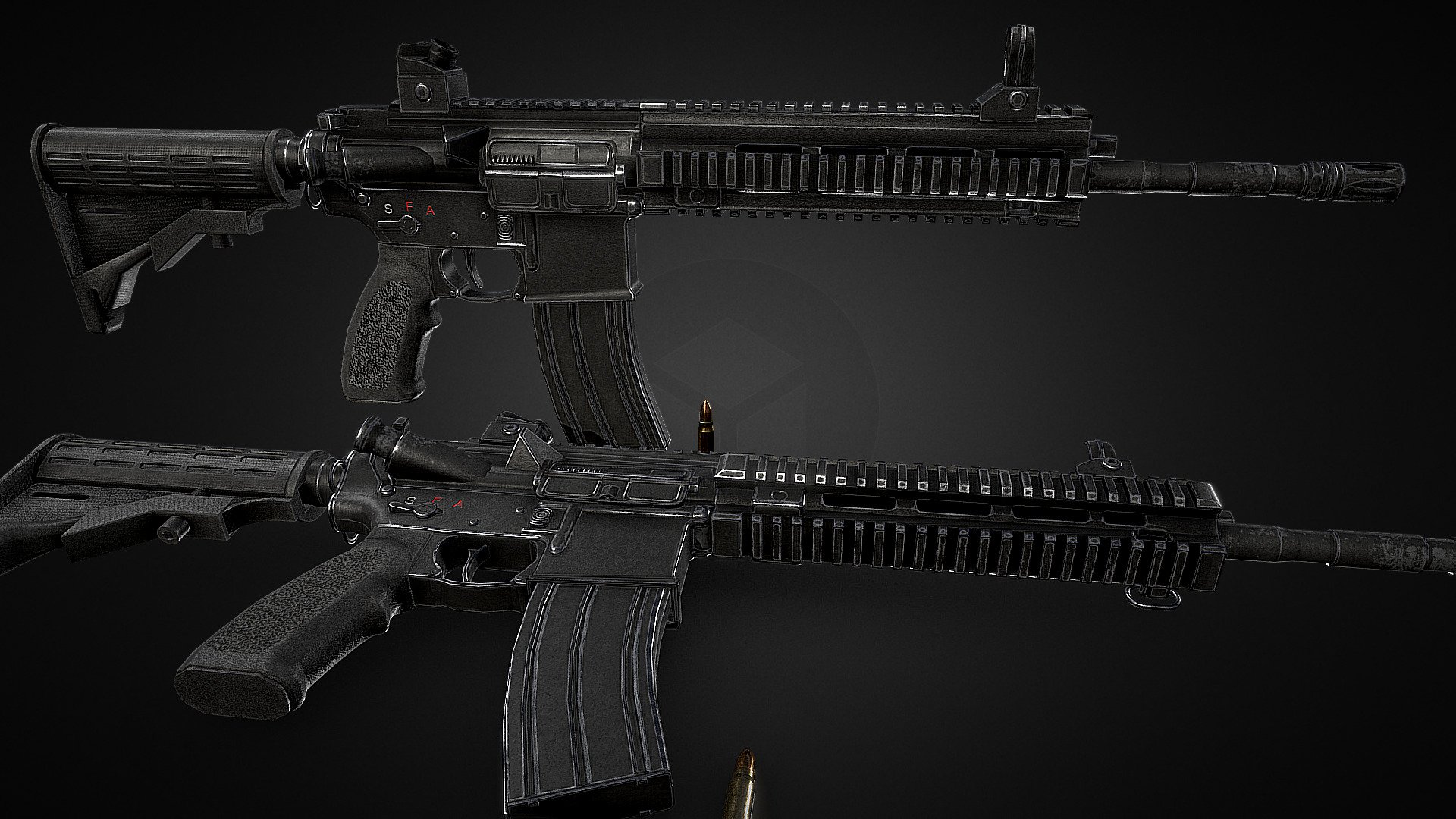 HK416 3d model