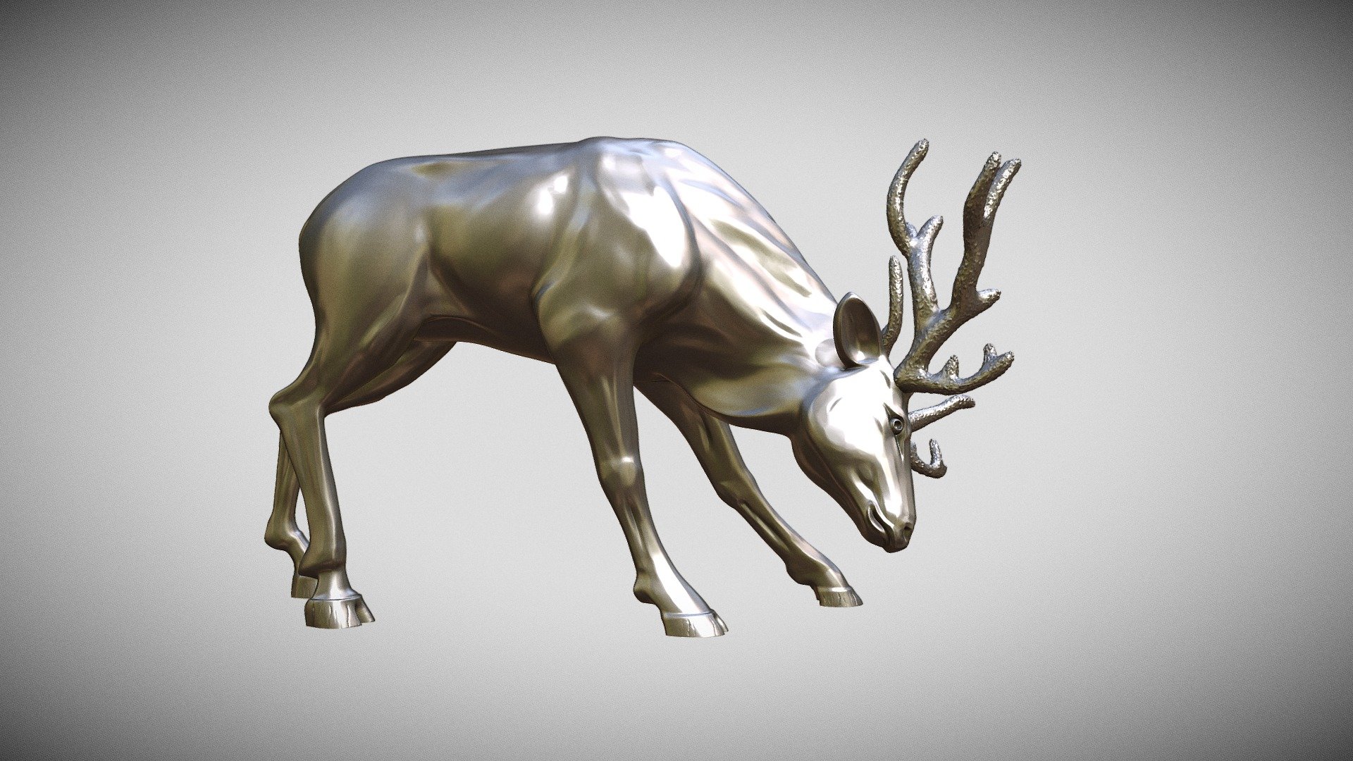 horned deer 3d model