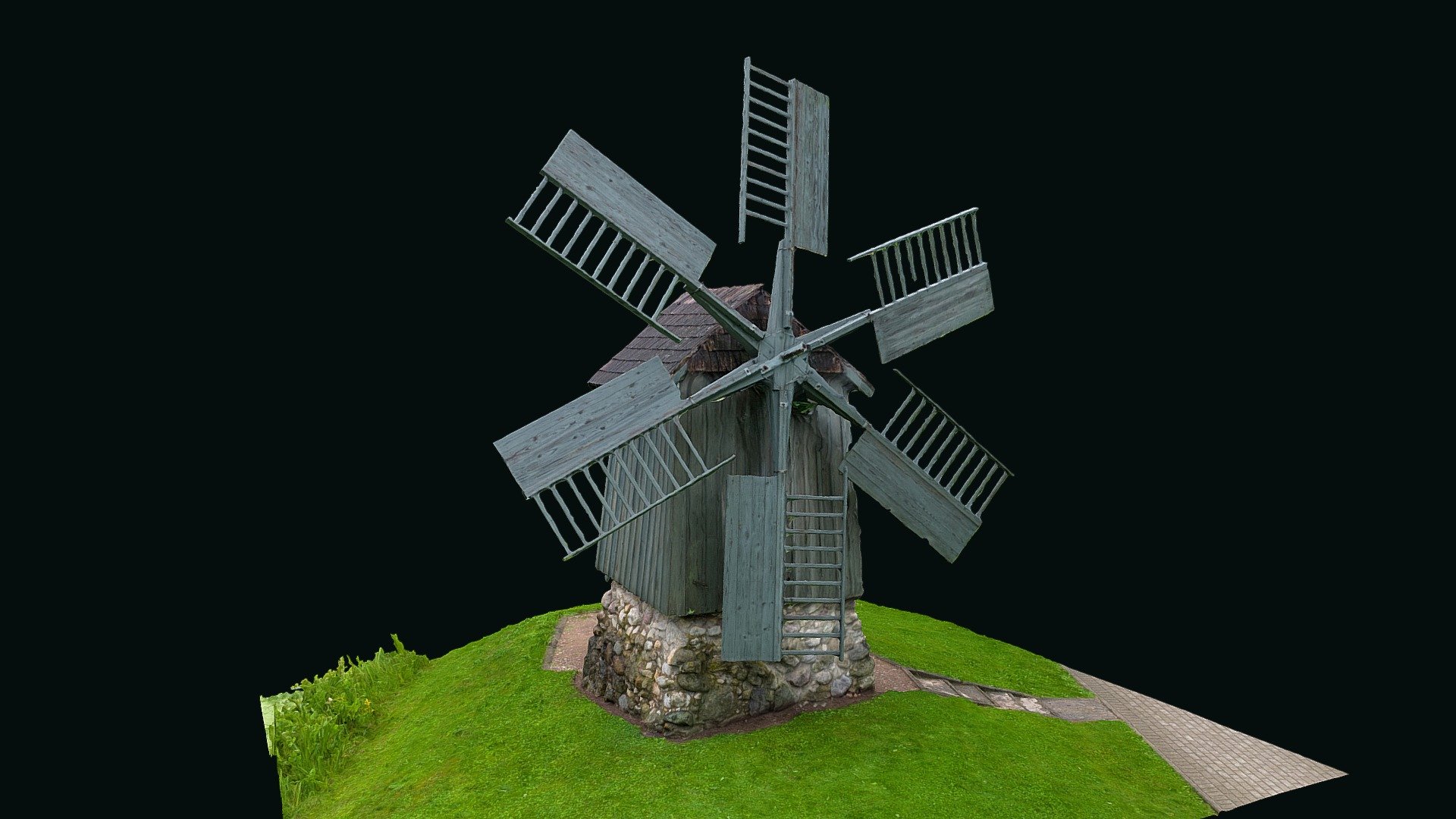 Bārisu windmill 3d model