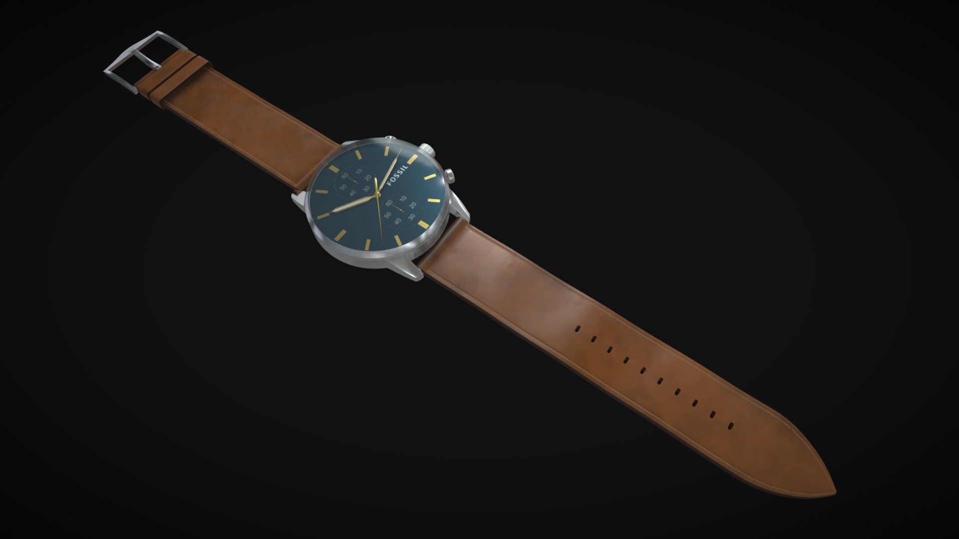 Fossil Herrenuhr, Chronograph 3d model