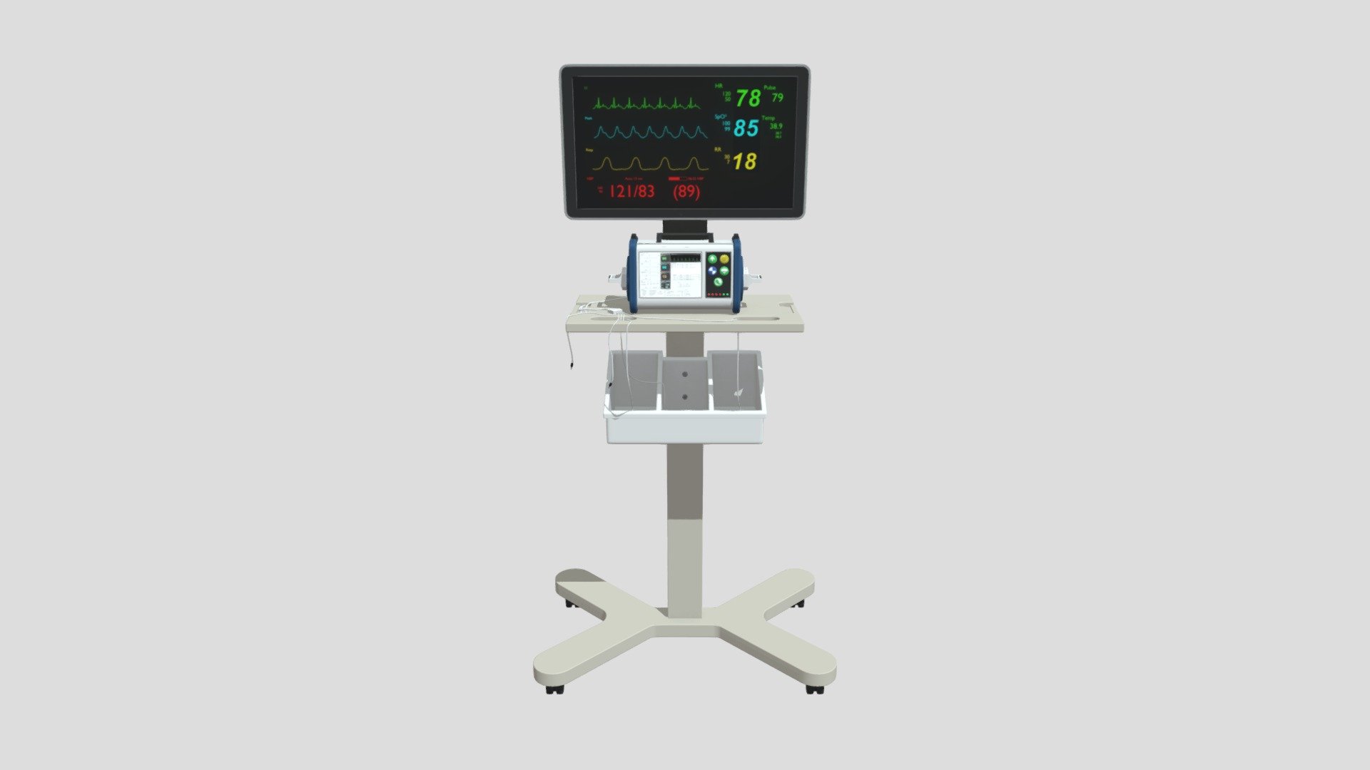 ECG Machine 3d model