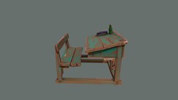 Stylized School Desk