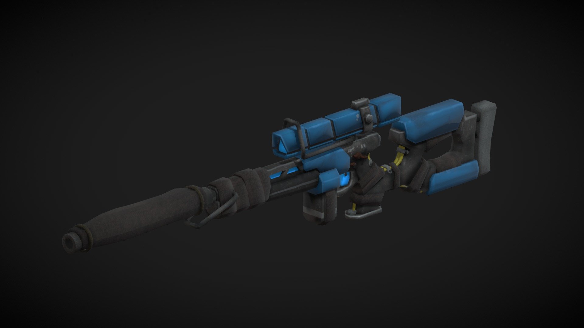 Sci-fi Sniper rifle TS-12 3d model