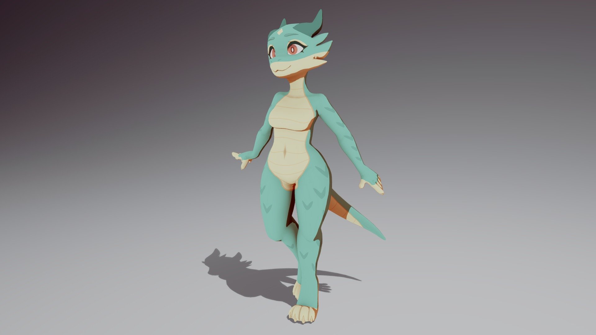 Furry Kobold Base 3d model