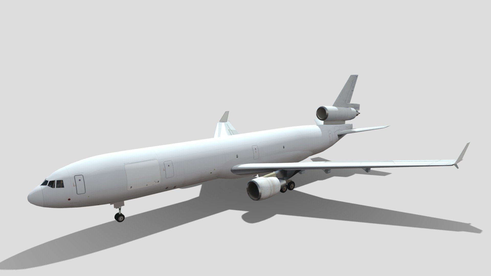 McDonnell Douglas MD-11 lowpoly static blank 3d model