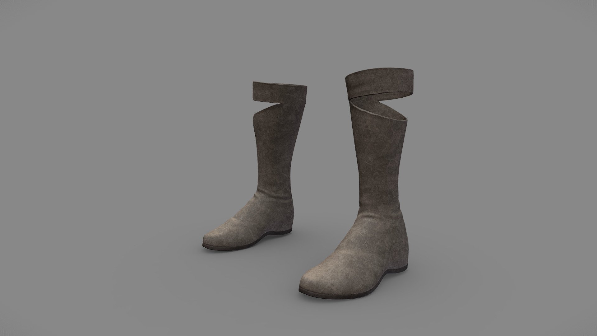 Female Ancient Medieval Warrior Boots 3d model