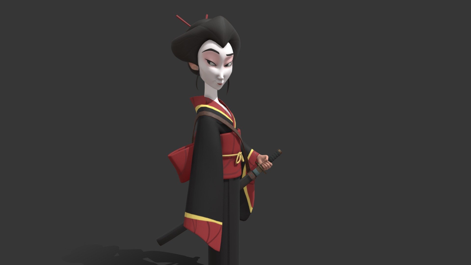 Geisha 3d model