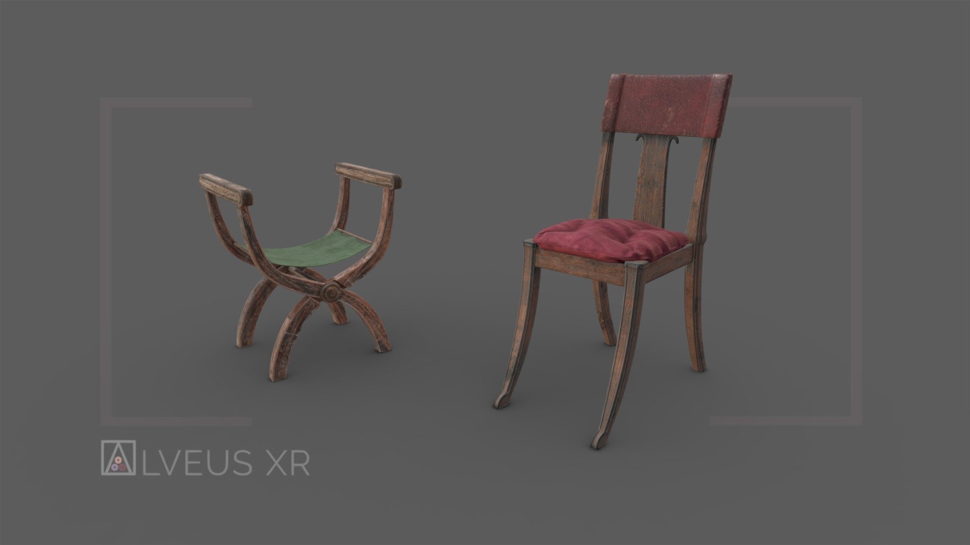 Sillas romanas | Roman seats 3d model