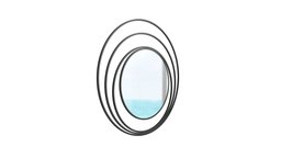 Luna Round Mirror Black