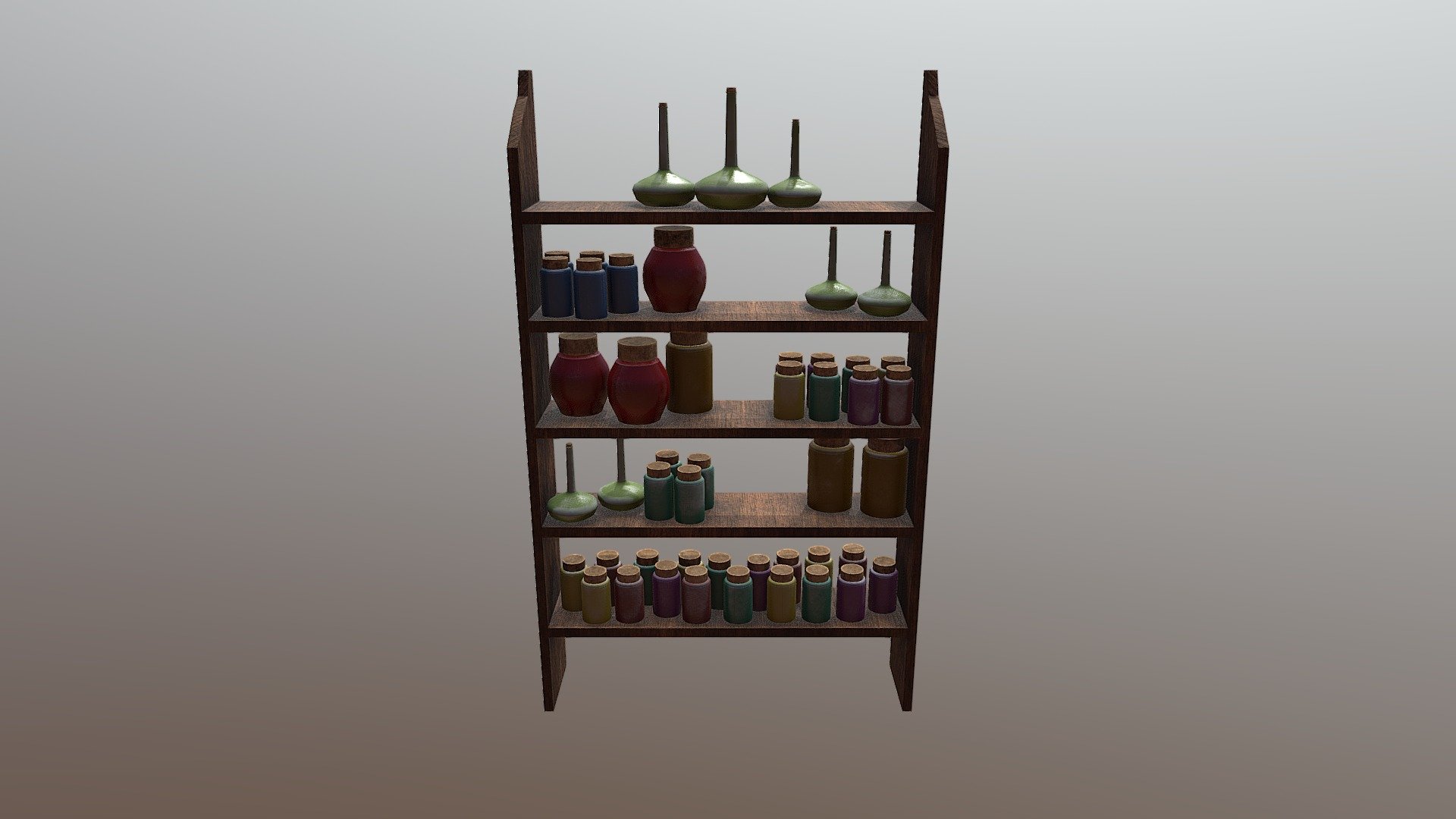 Potion Shelf 3d model