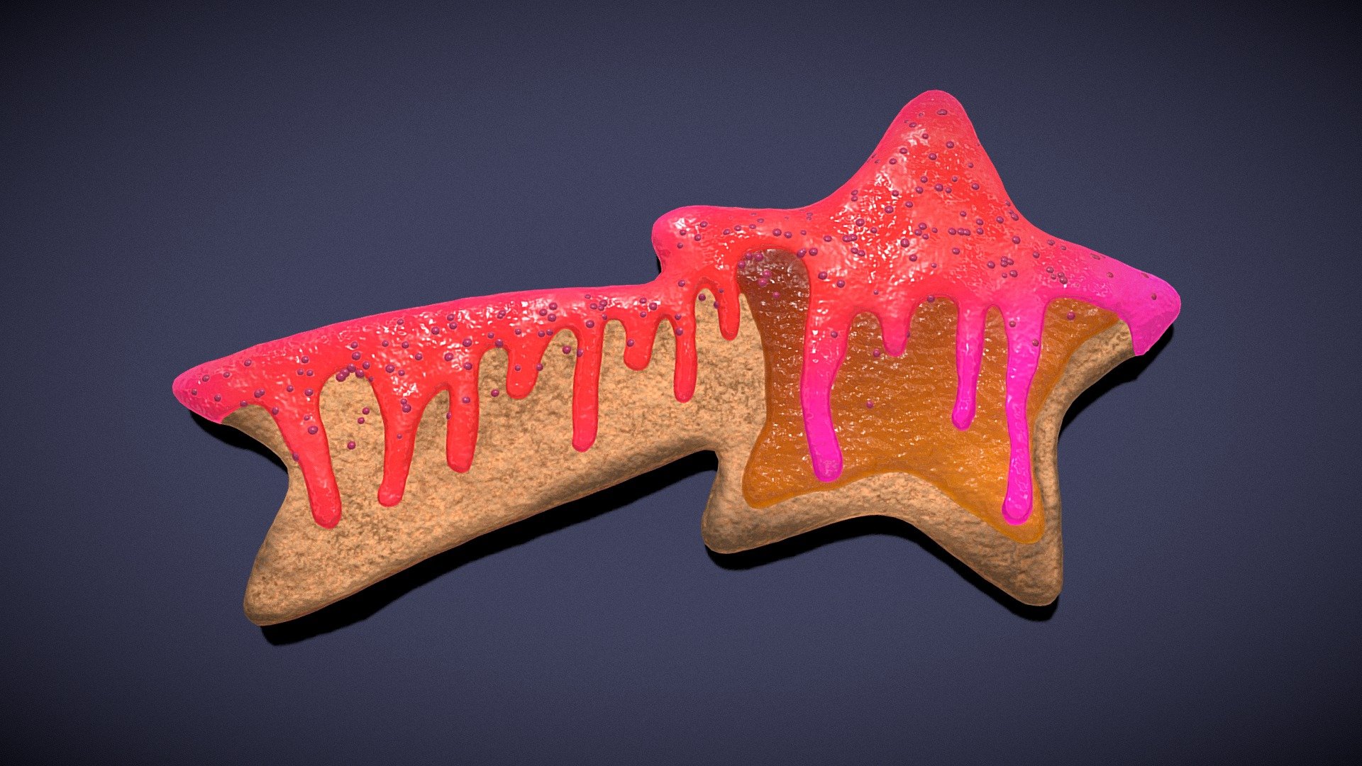 Shooting Star Icing Jelly Cookie 3d model