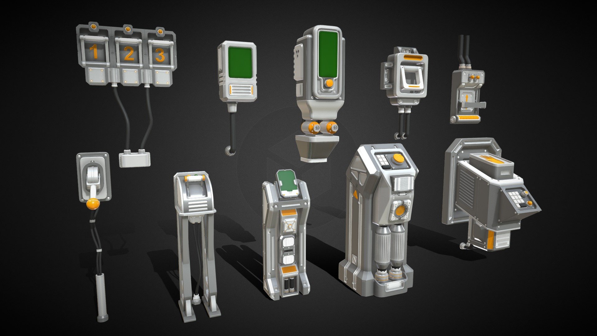 SCI-FI Switches 3d model