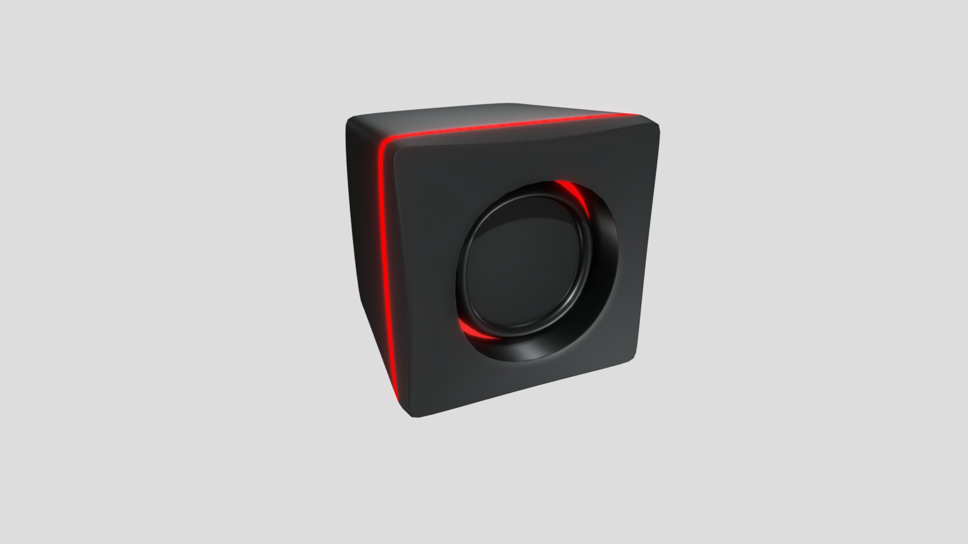 Wireless Square Speaker With RGB Led Lights 3d model