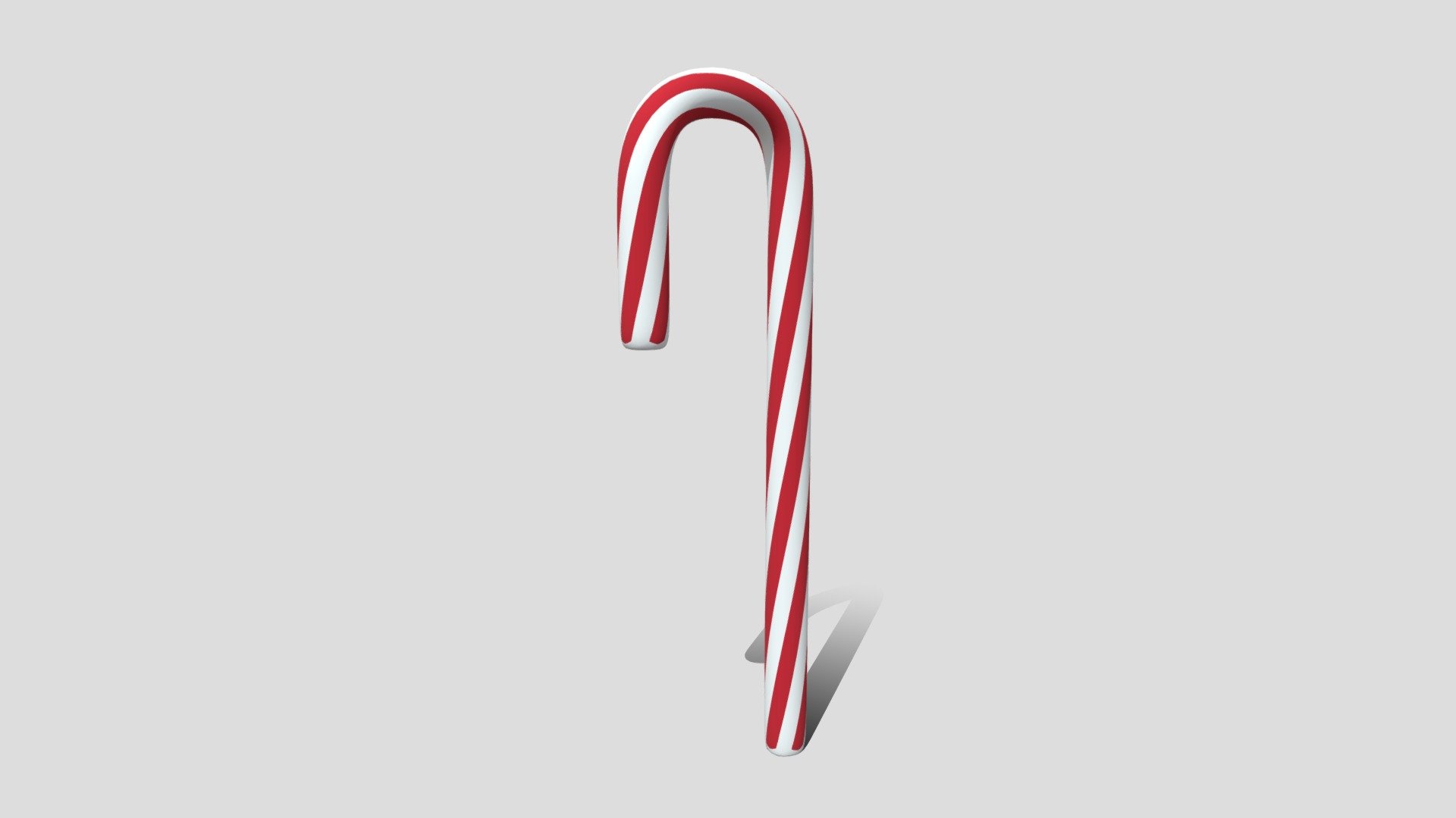 Cartoon Christmas Candy Cane 3d model