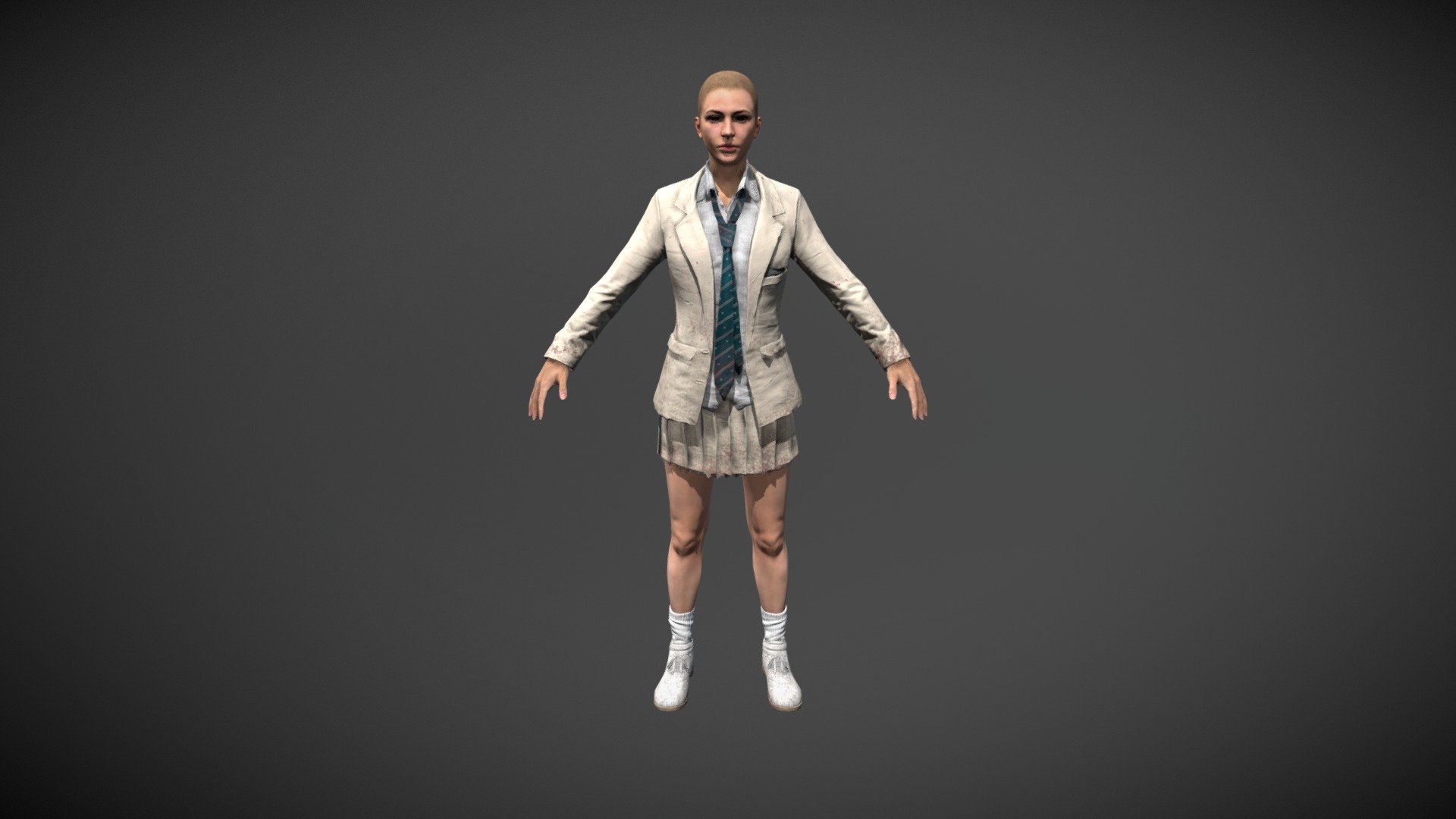 IVORY SCHOOL UNIFORM SET (FEMALE) 3d model