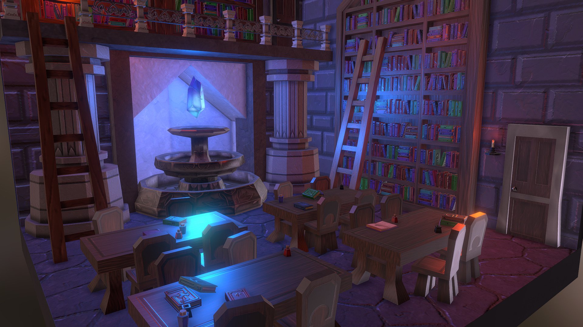 Library 3d model