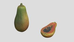 Papaya Low Poly PBR