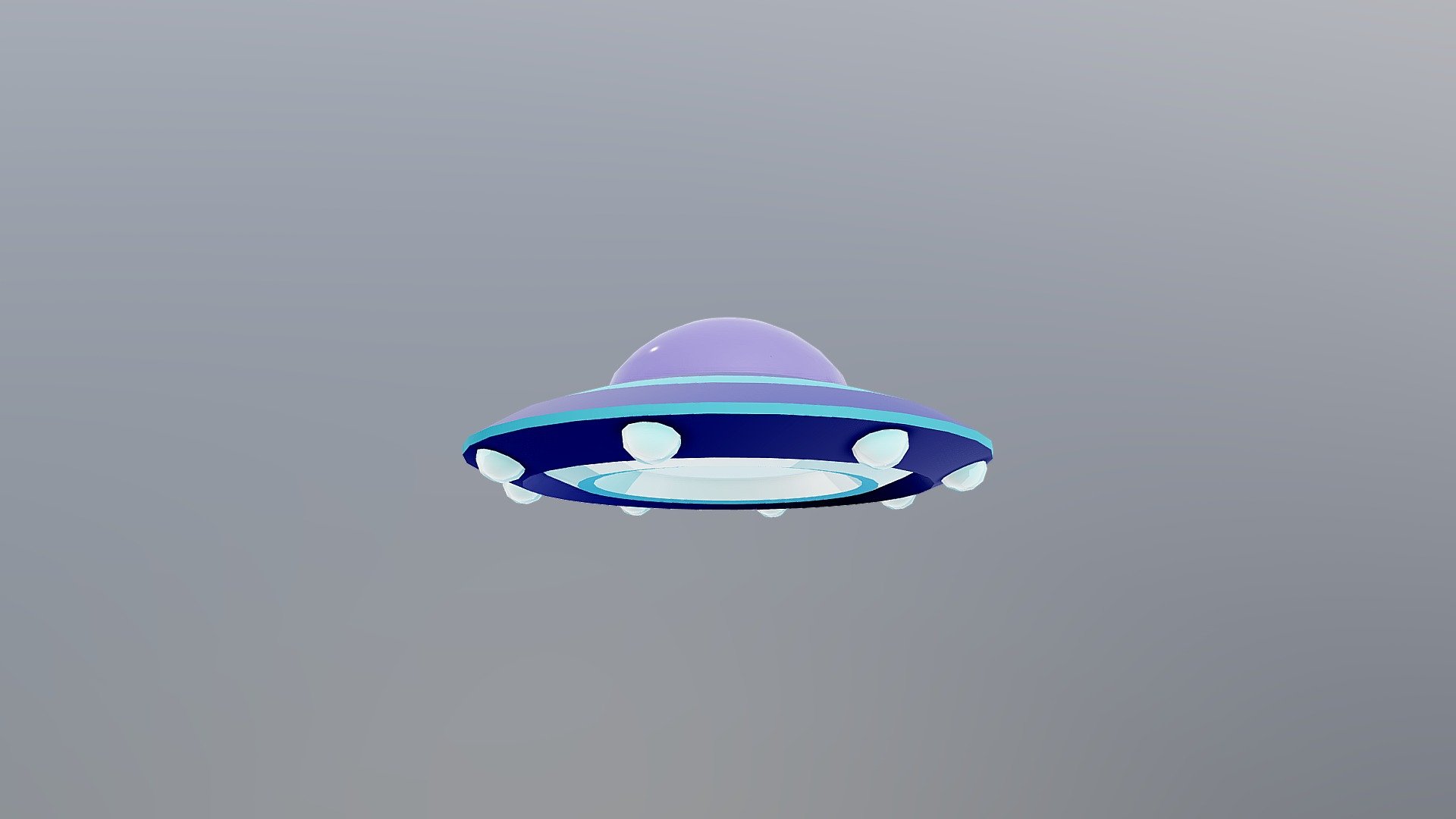 Cartoon UFO 3d model