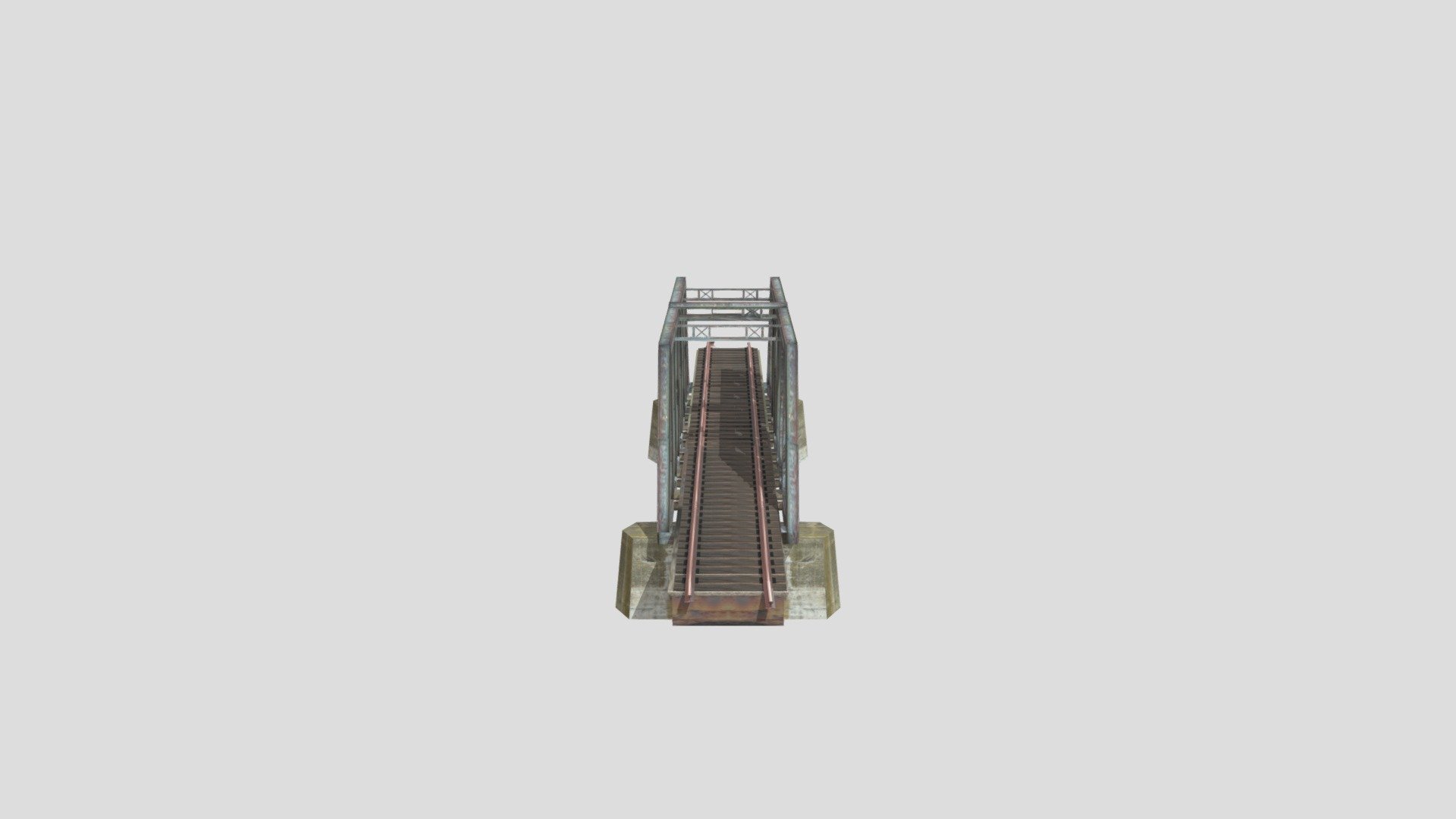 Railroad Bridge Low Poly 3d model