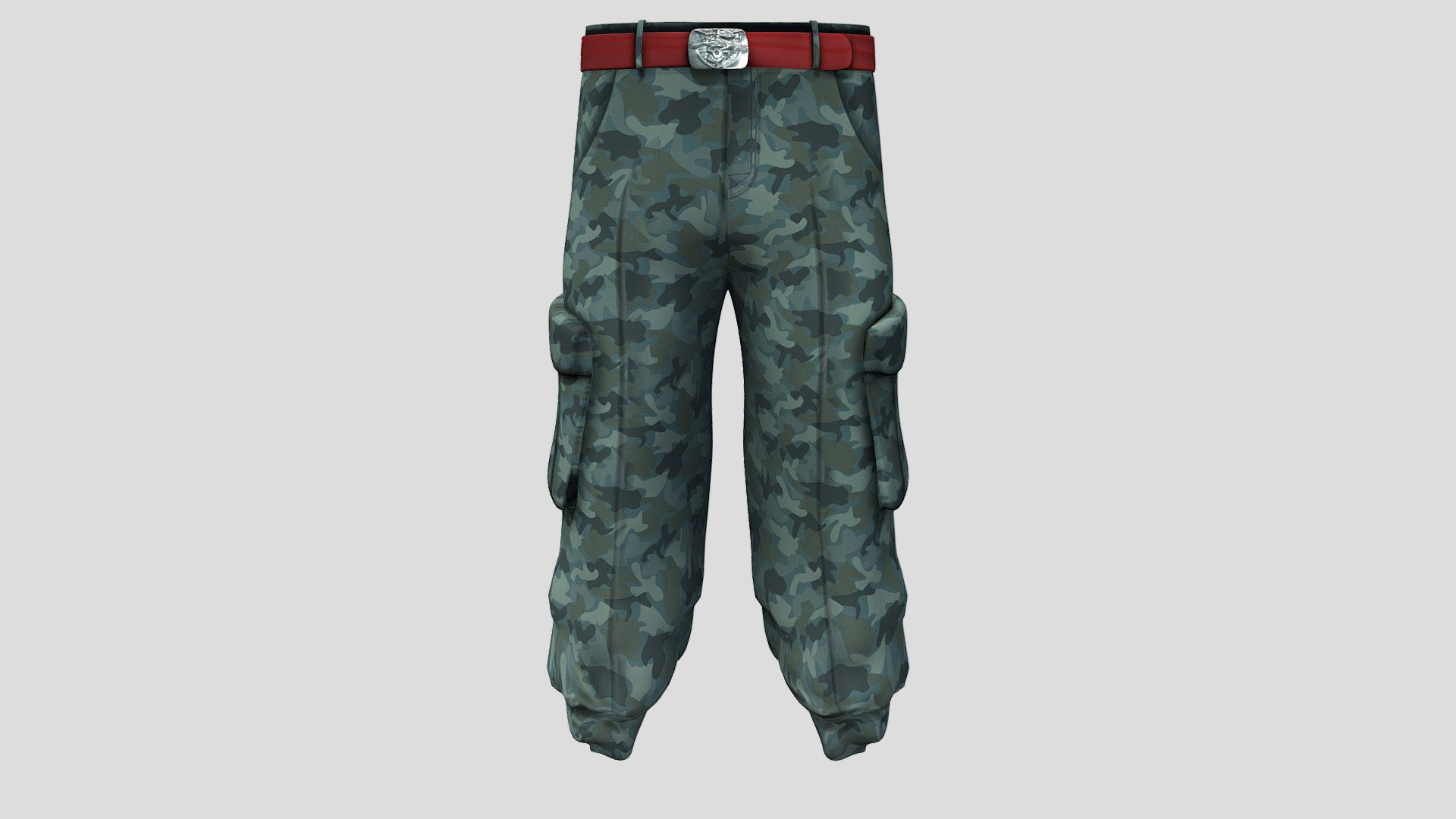 Mens Tucked In Legs Army Combat Pants 3d model