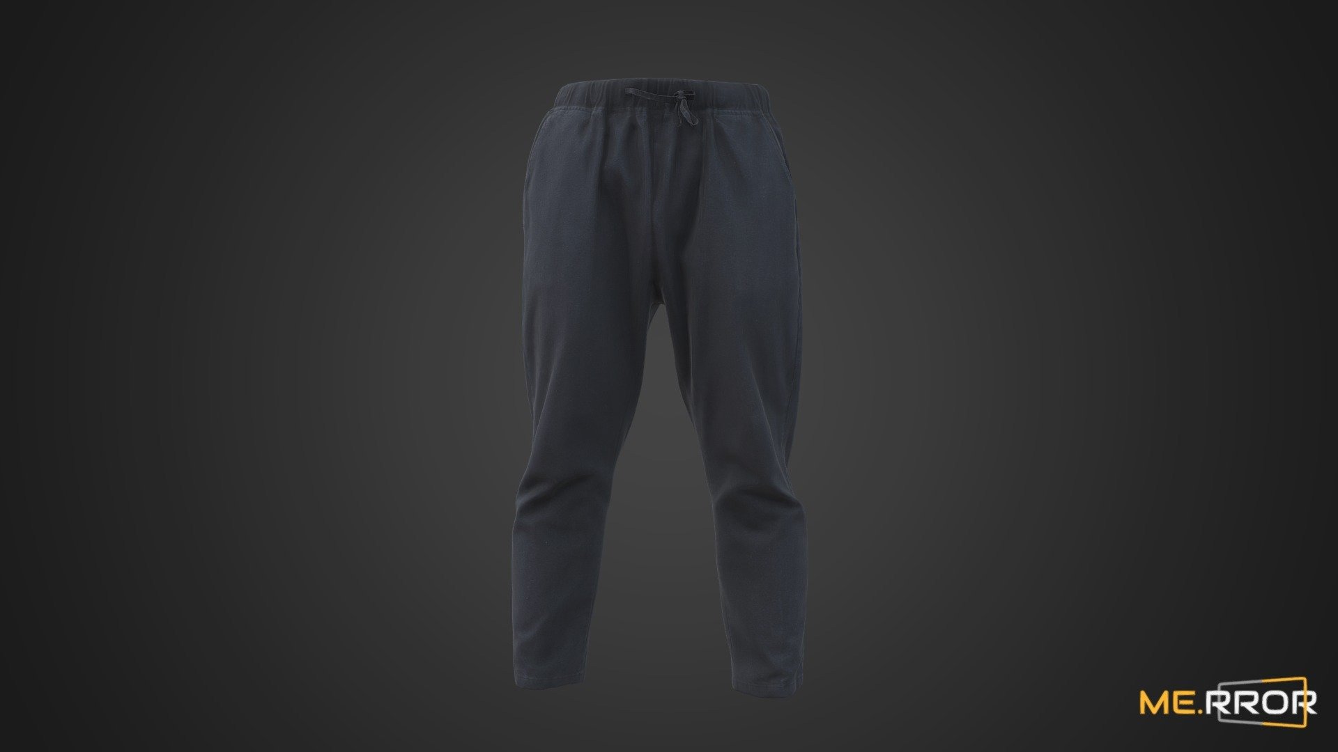 [Game-Ready] Black Training Pants 3d model