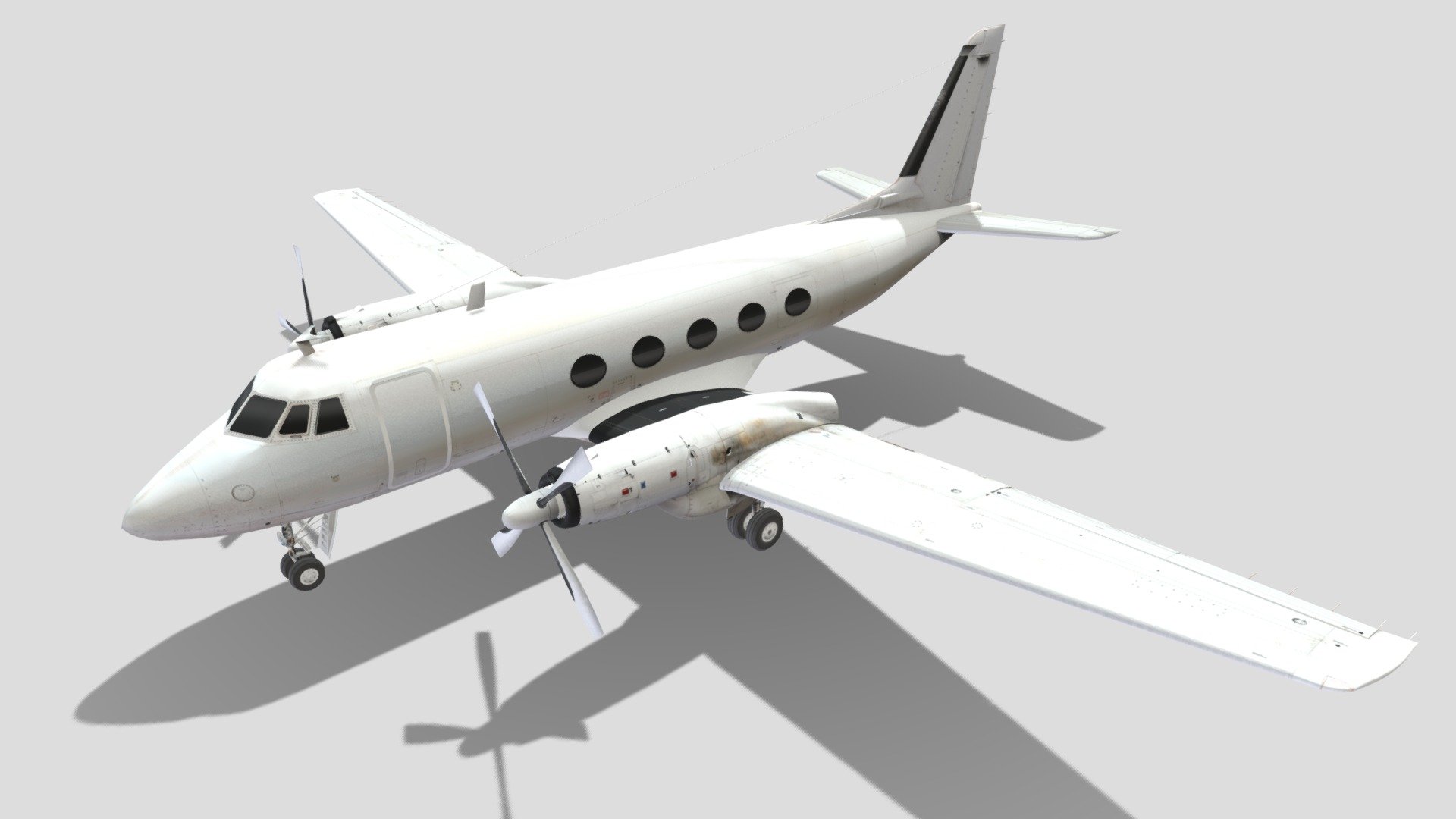 Grumman G-159 static lowpoly 3d model