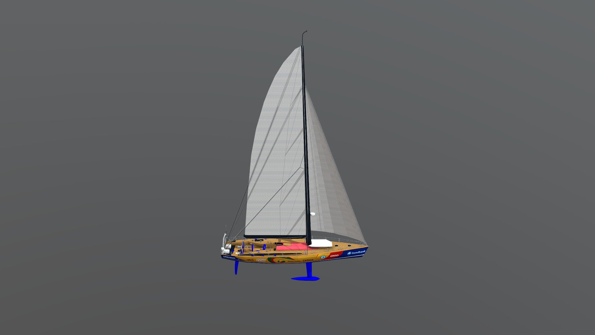 Volvo Ocean Race 60. S/Y Ambersail LTU1000 3d model