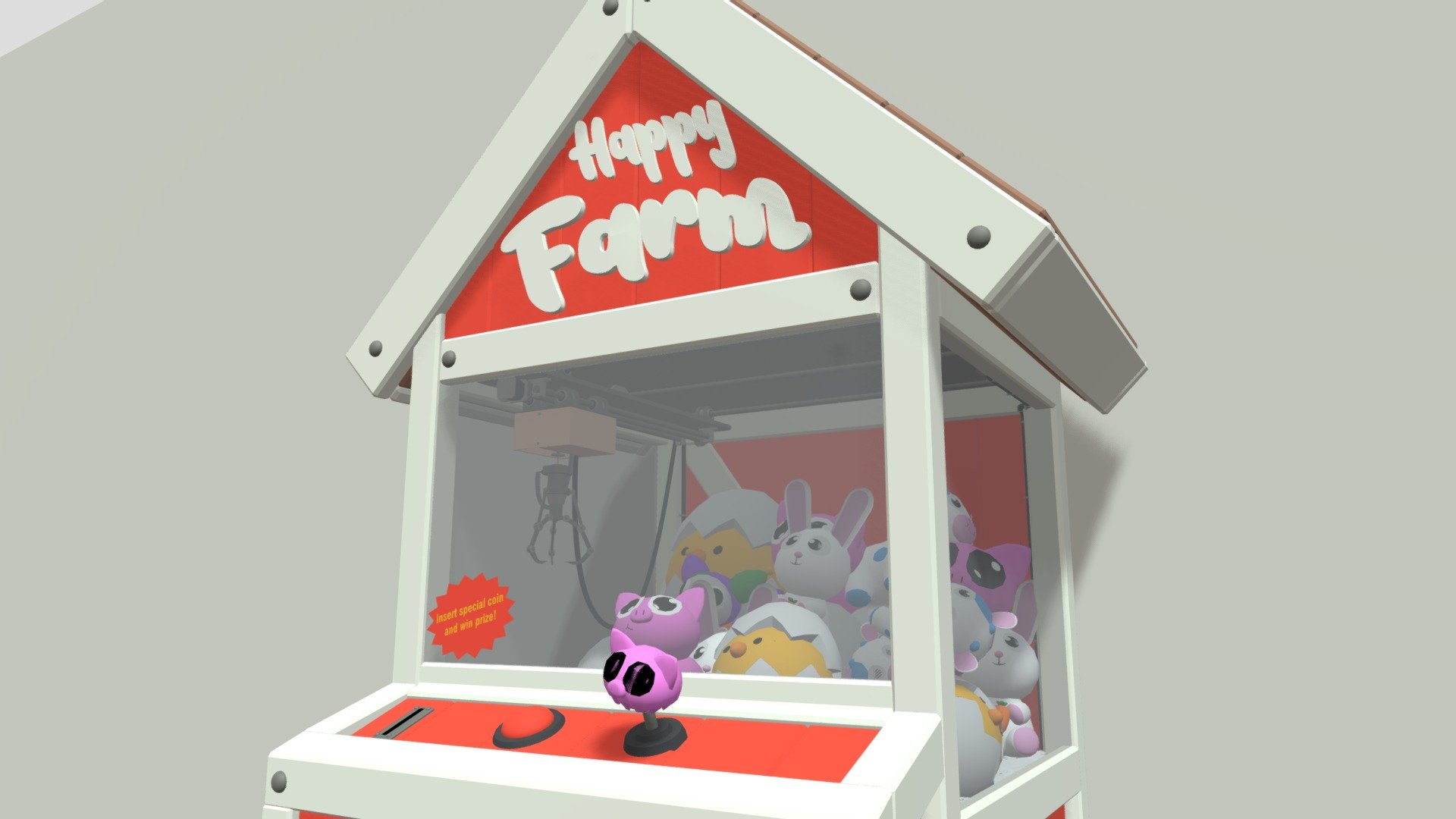 "Happy Farm" Claw Machine V2 (XYZ Diploma Draft) 3d model