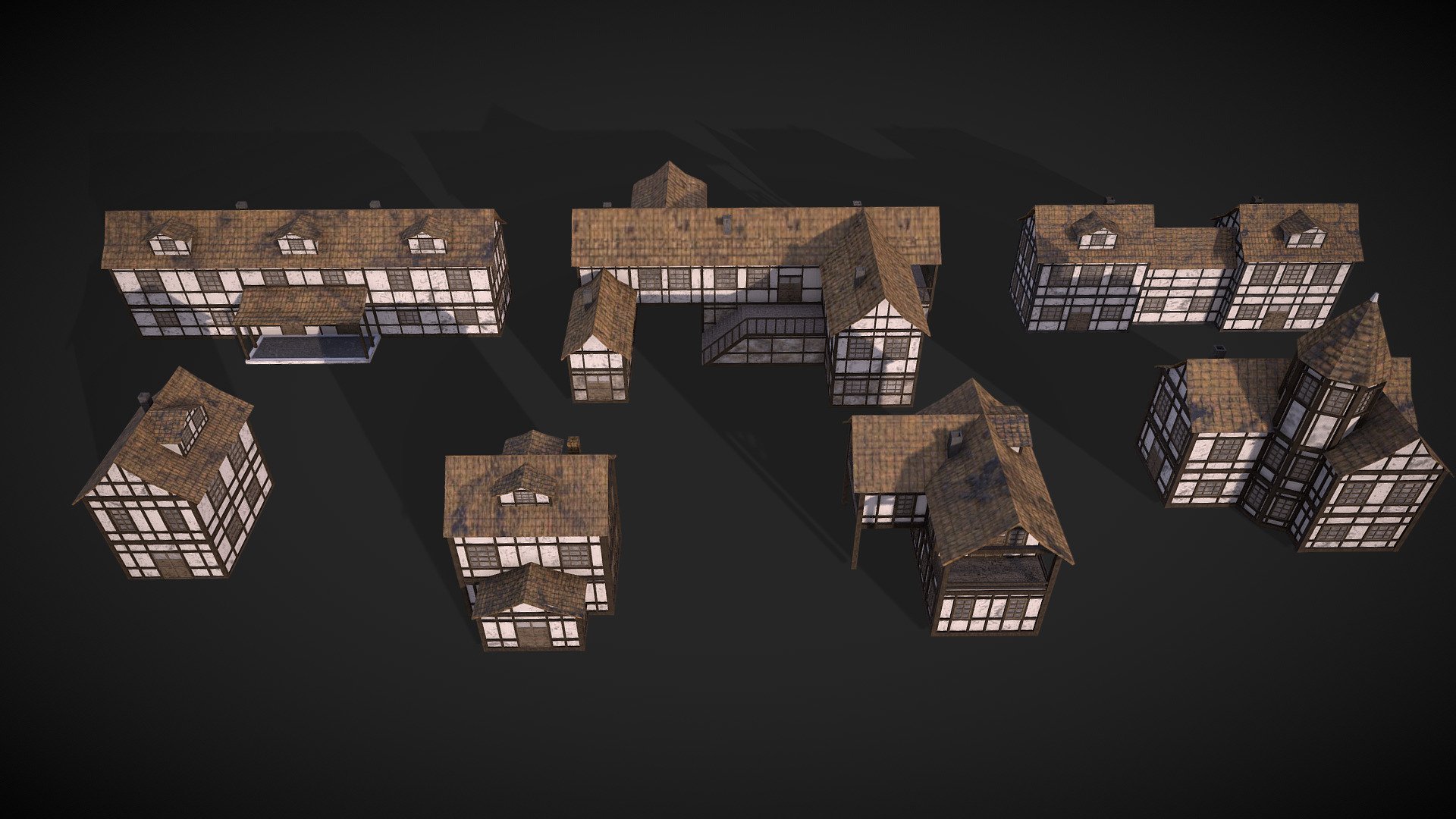 Medieval House Pack [2K] 3d model