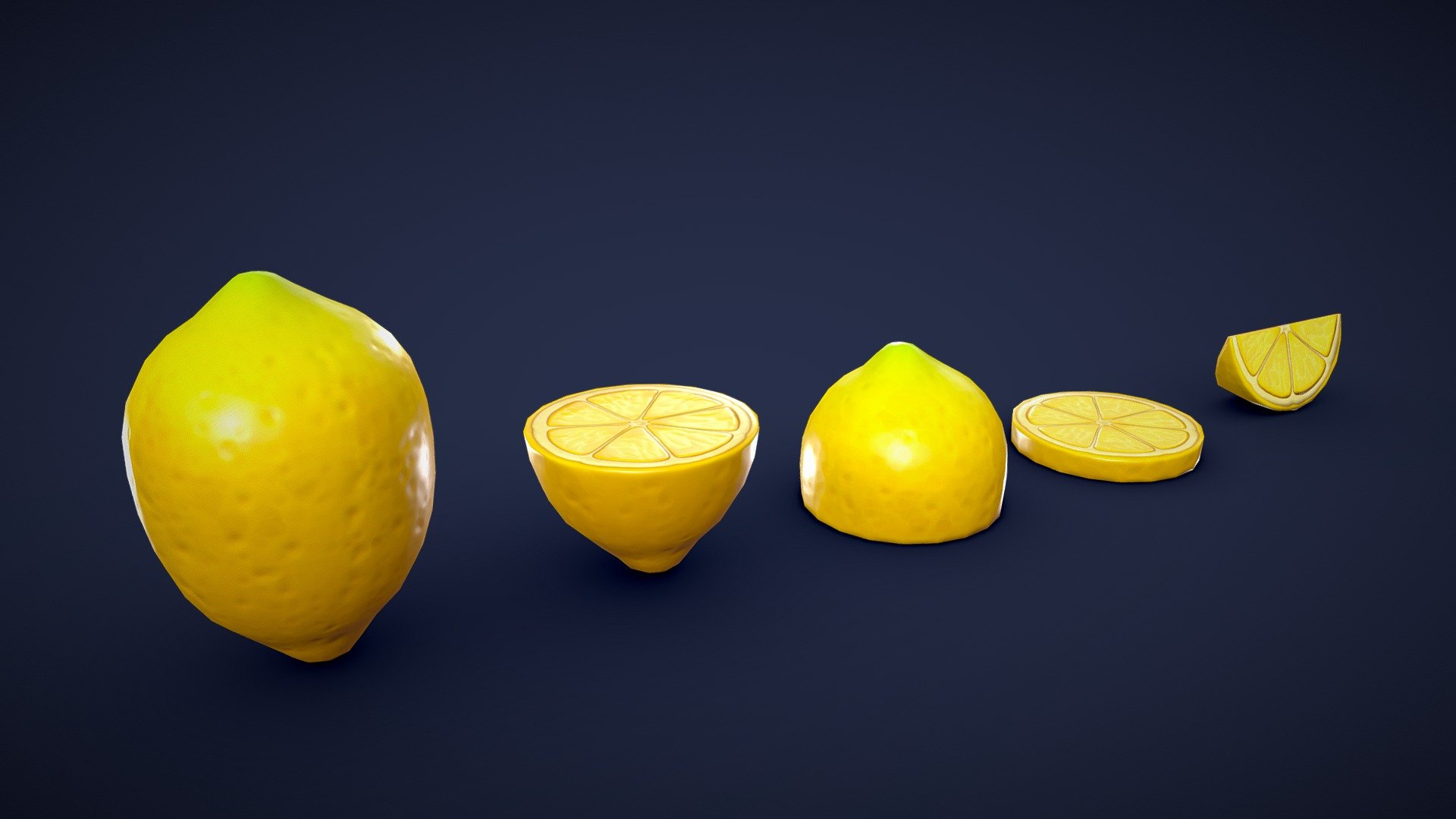 Stylized Lemon 3d model