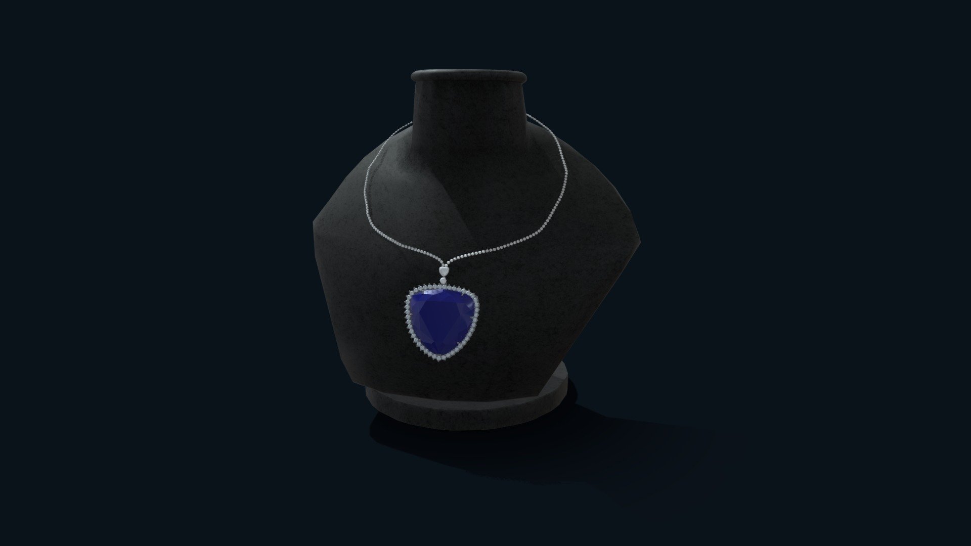 Sapphire and Diamond Necklace Titanic 3d model