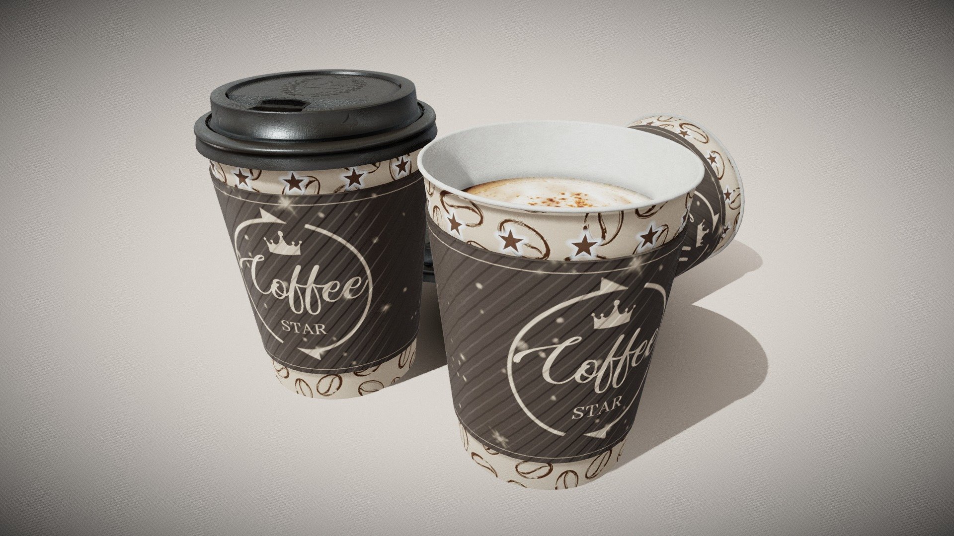 Coffe Cup Star 3d model