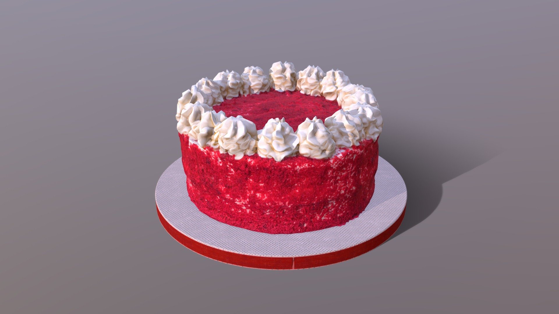 Red Velvet Cake 3d model