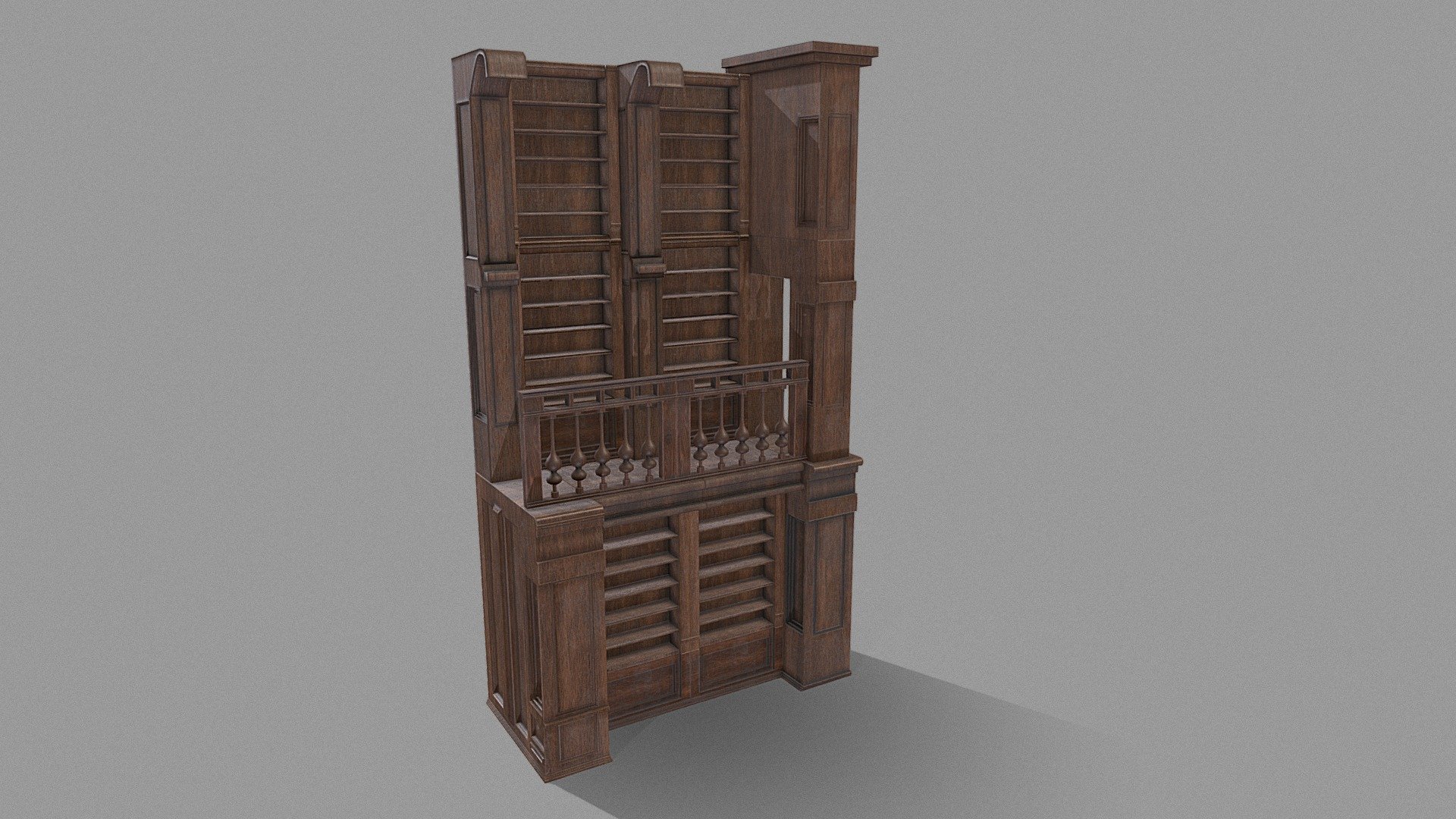 library / study collection 3d model