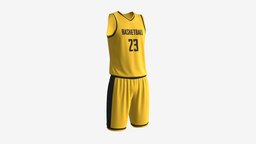 Basketball Uniform Set Yellow