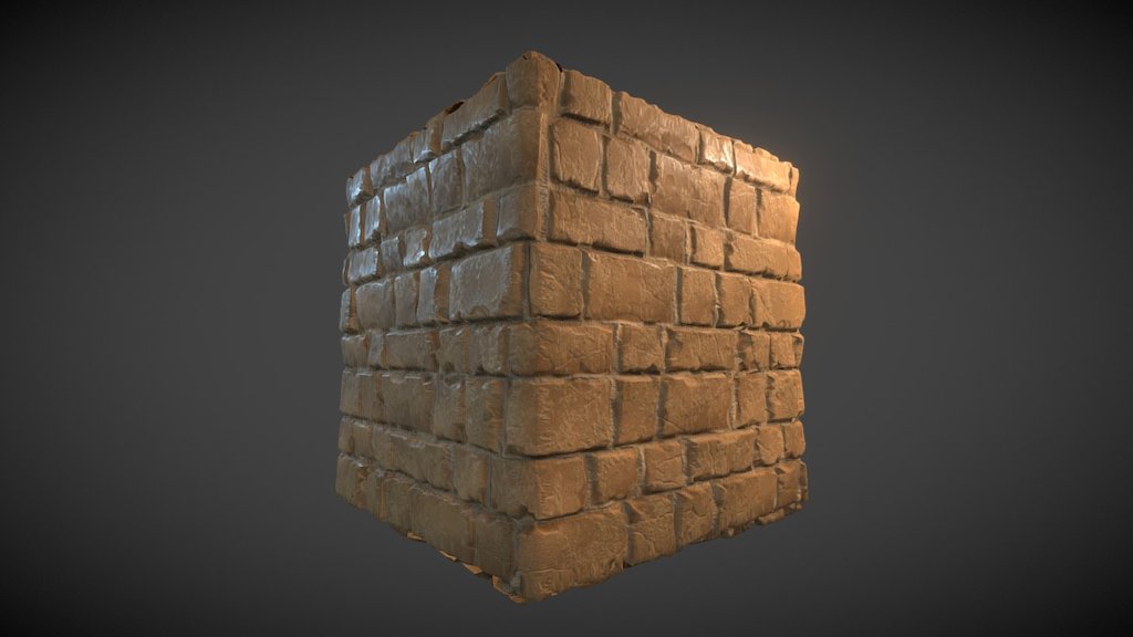 Sandstone Brick Material 3d model