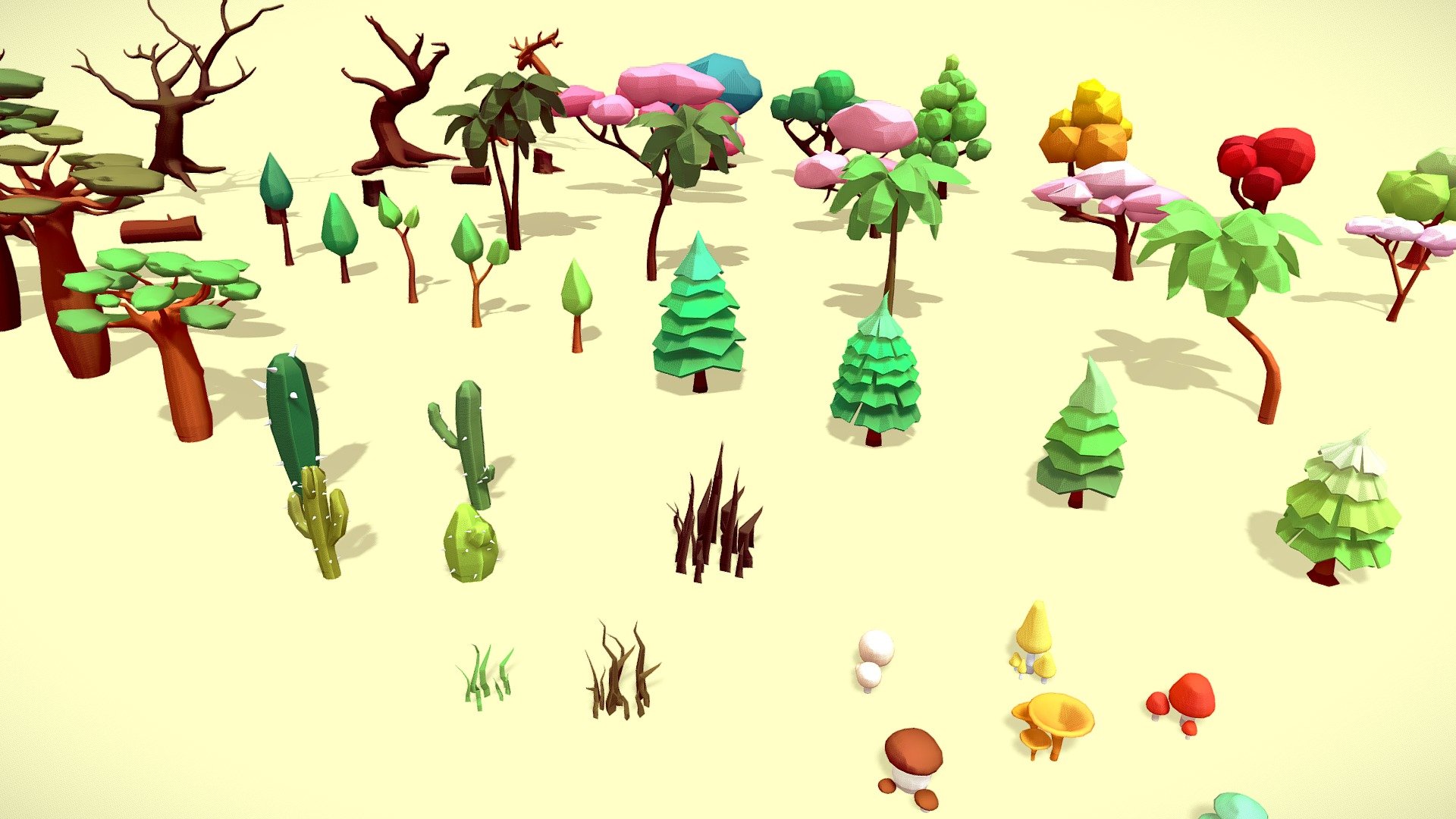 Trees lowpoy 3d model