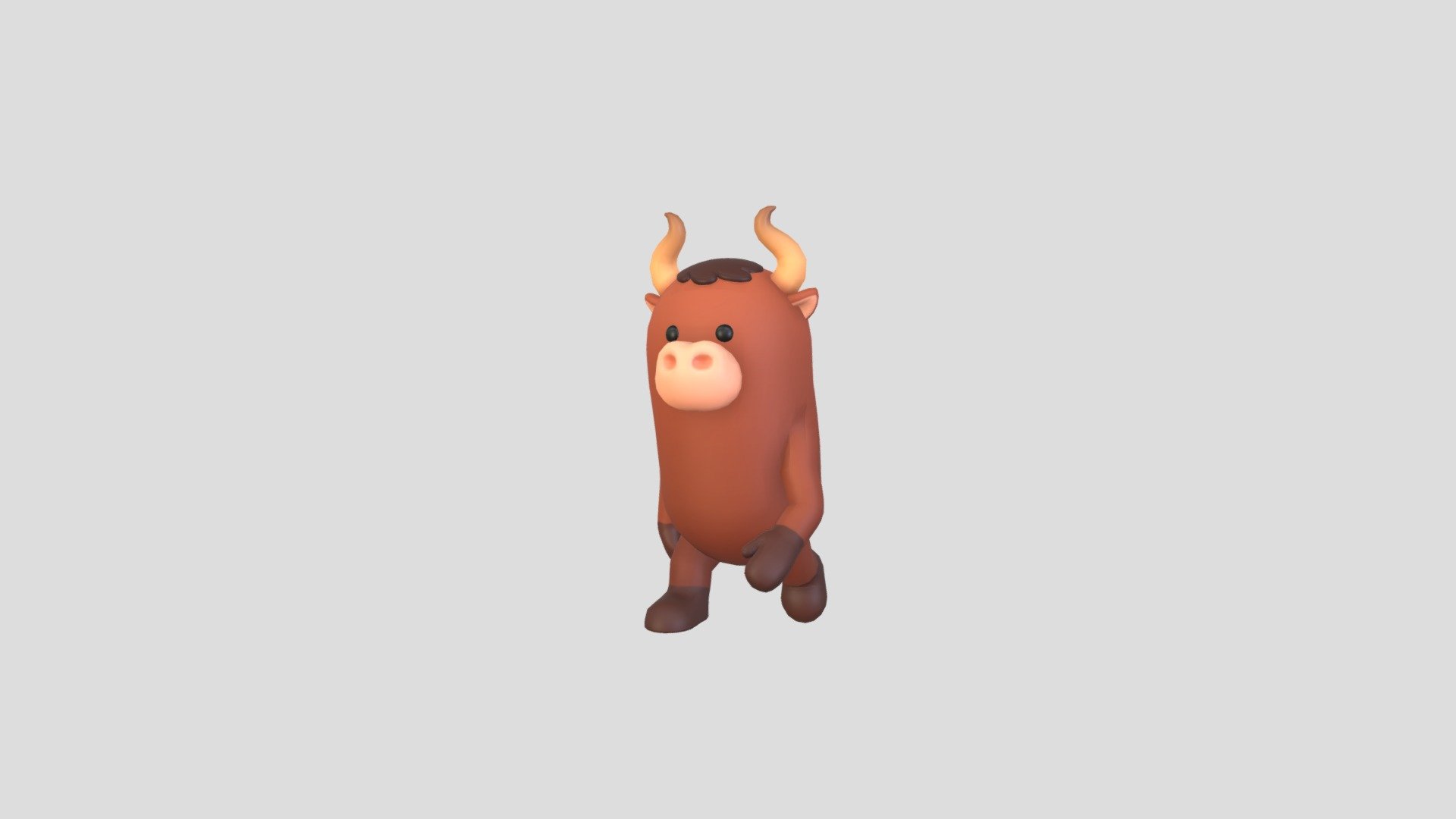 Rigged Bull Character 3d model