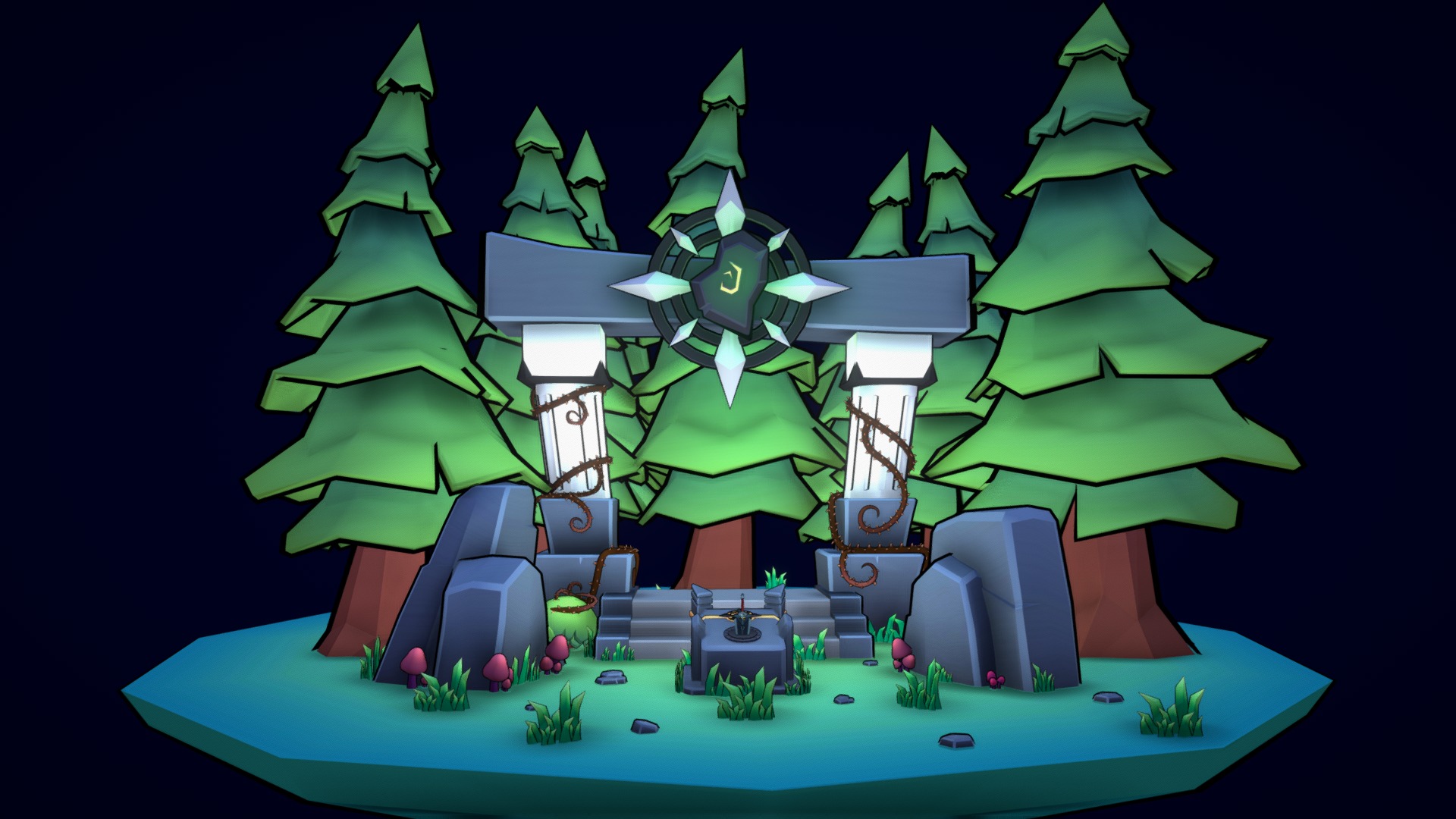 Portal of the forest 3d model