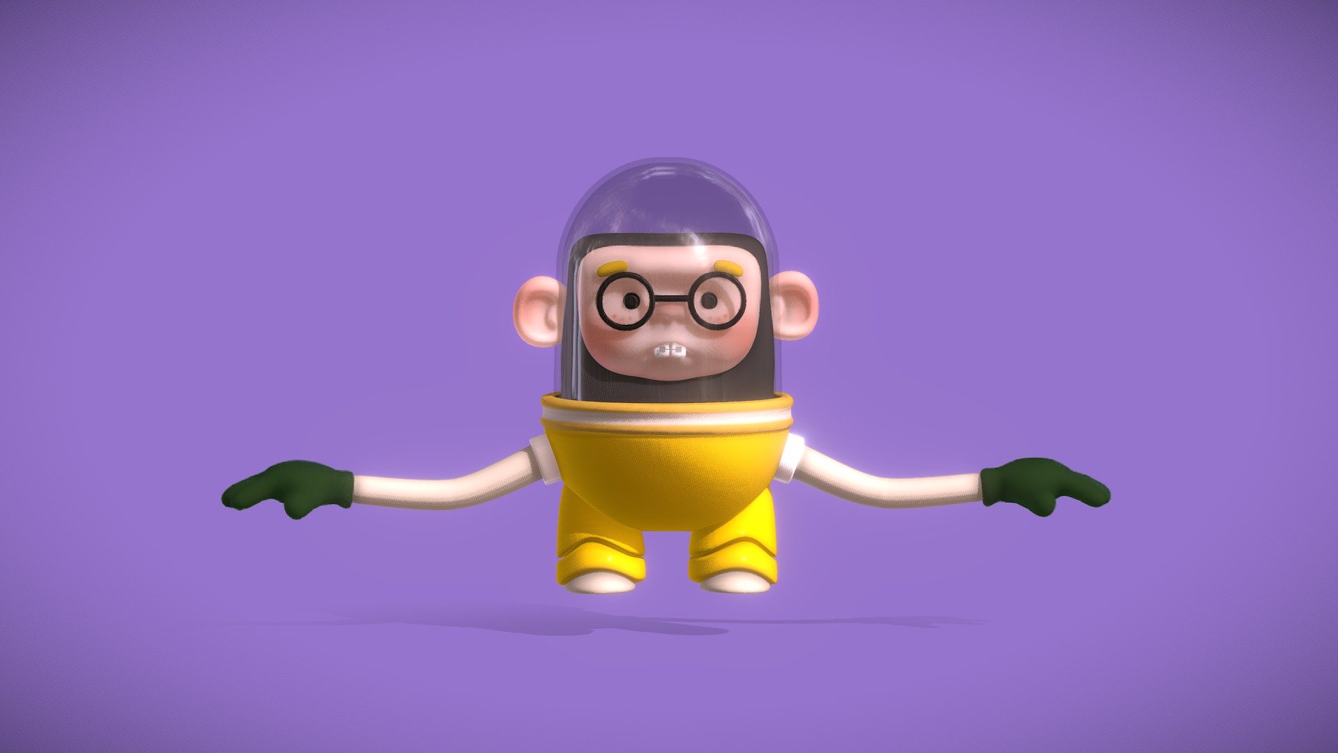 Nerd Monkey 3d model